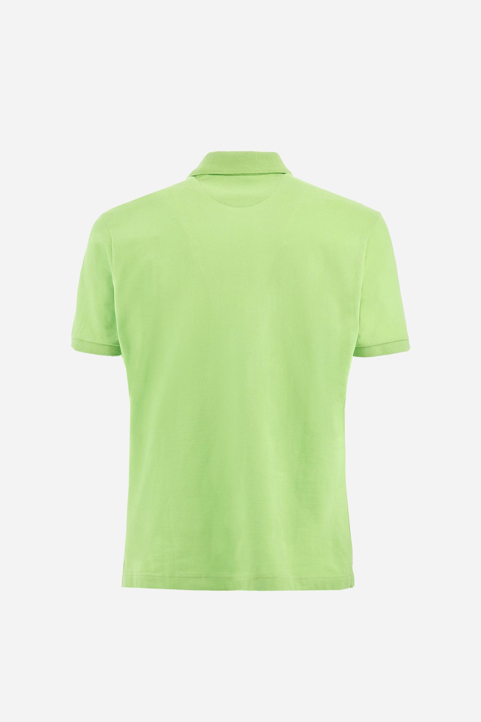 Men's short-sleeved regular-fit polo shirt - Lime Green