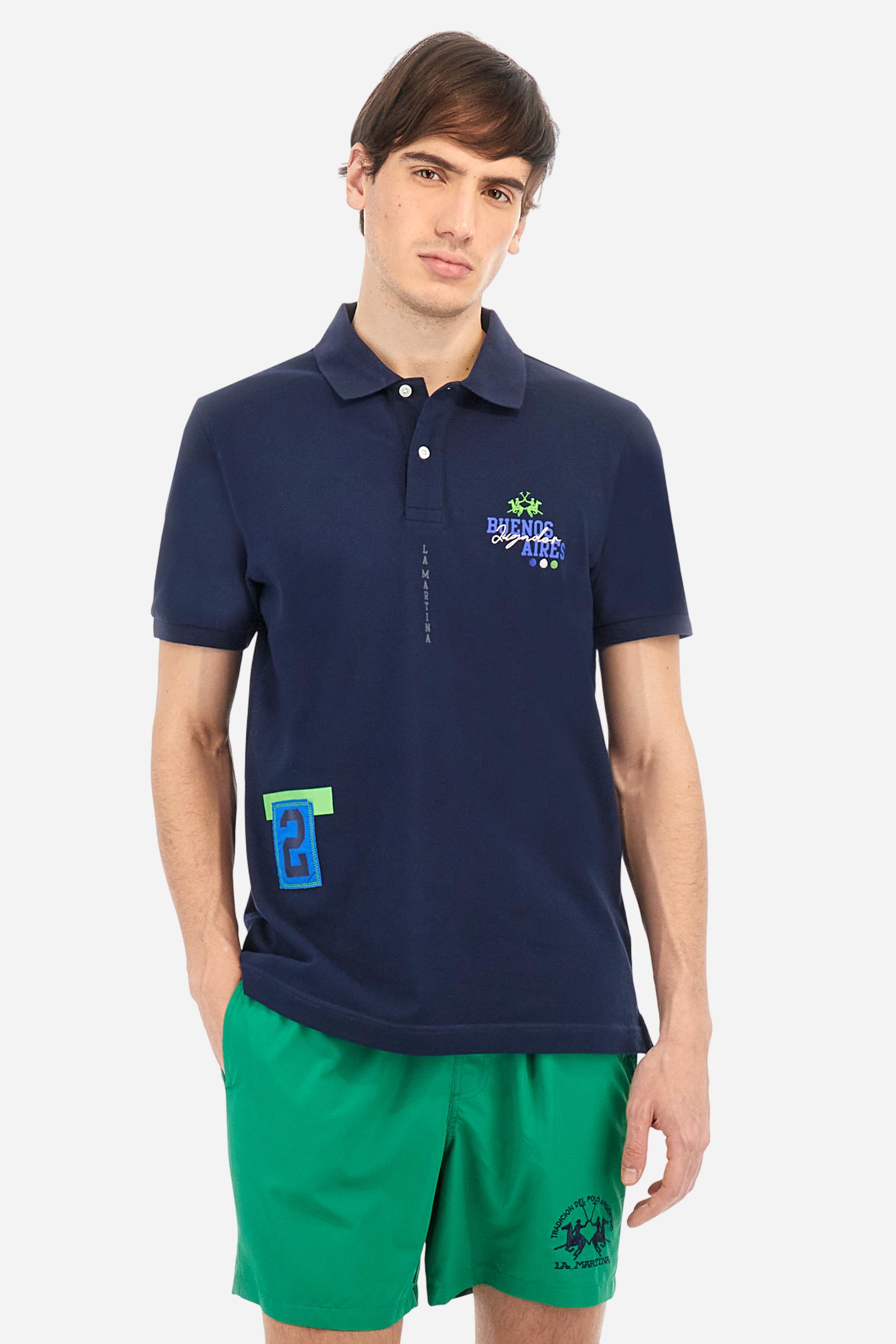 Polo en piqué de coton extensible coupe classique - Antemio