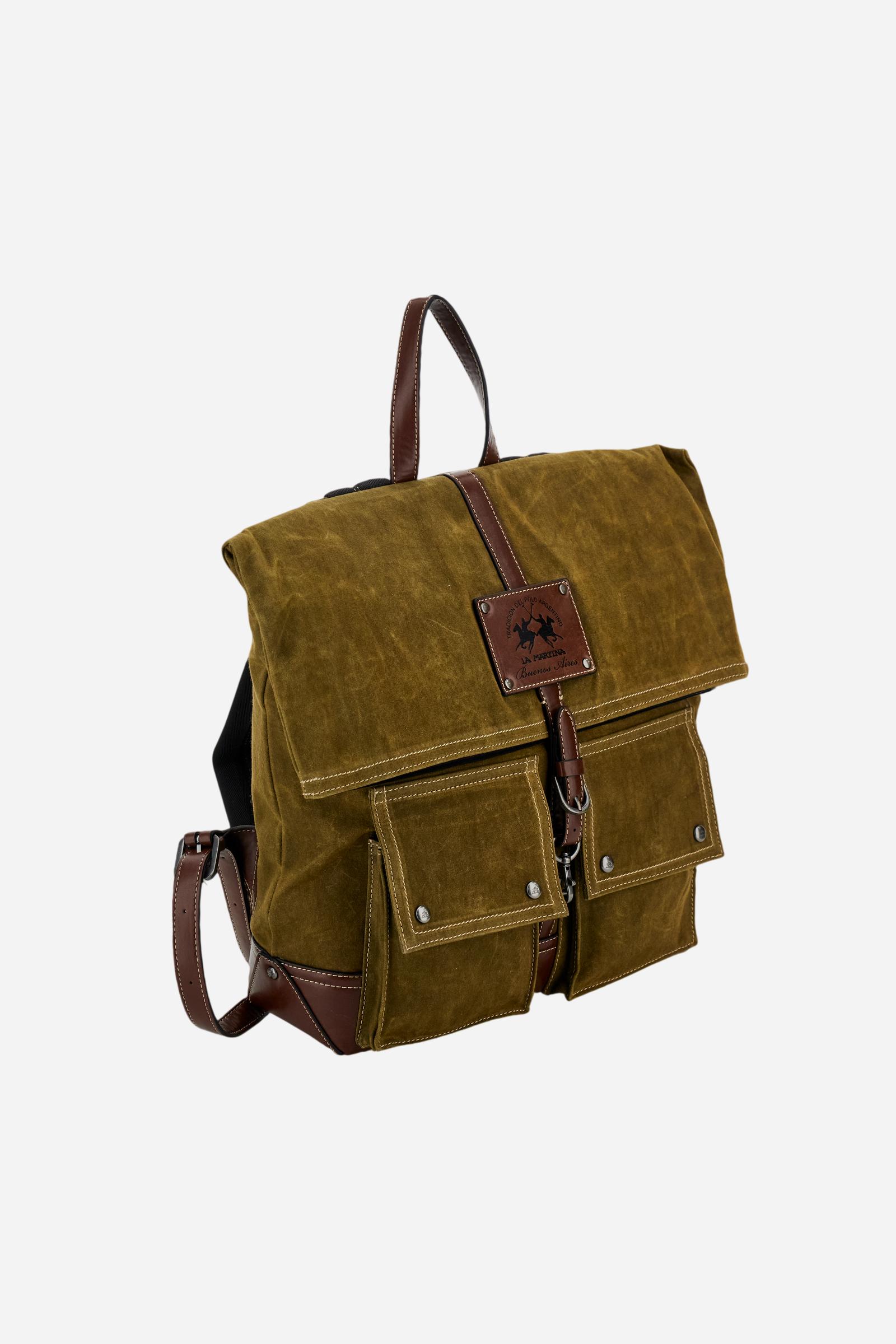 Zaino con tasconi in canvas cerato - Buenos Aires