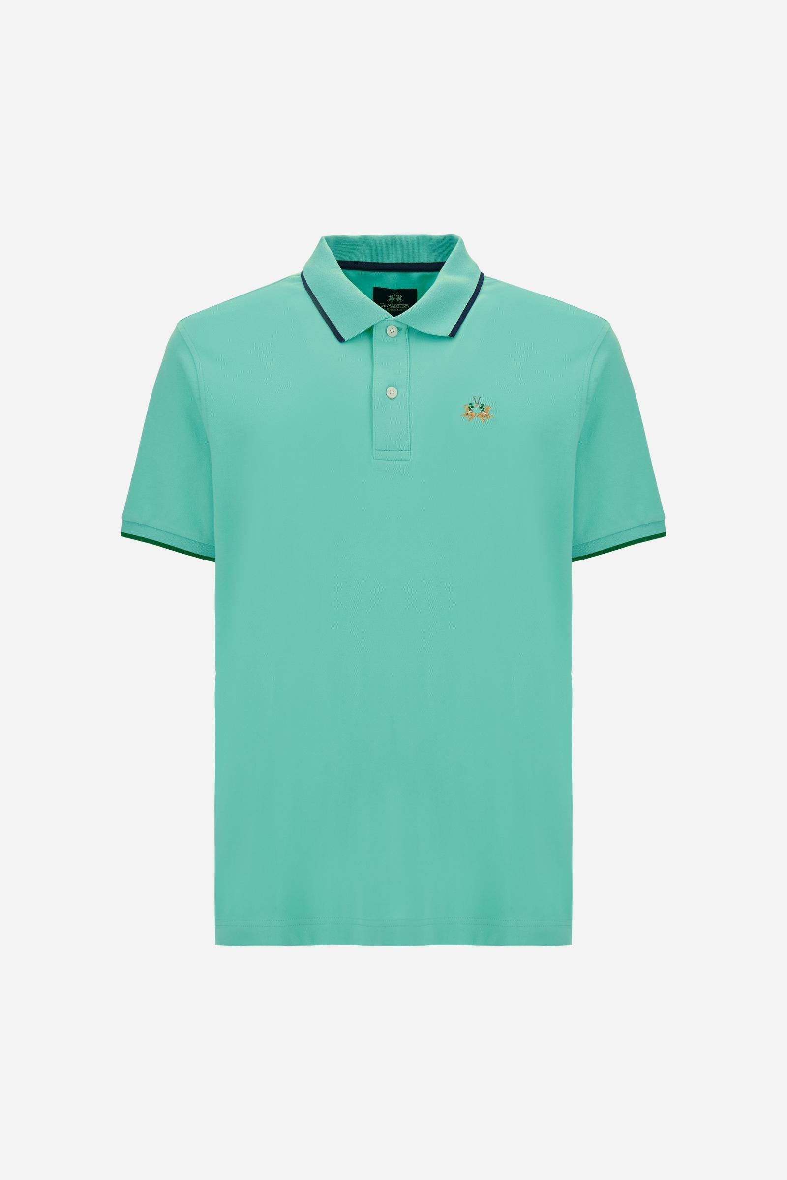 Men’s regular fit stretch piqué polo shirt Essential – Russell