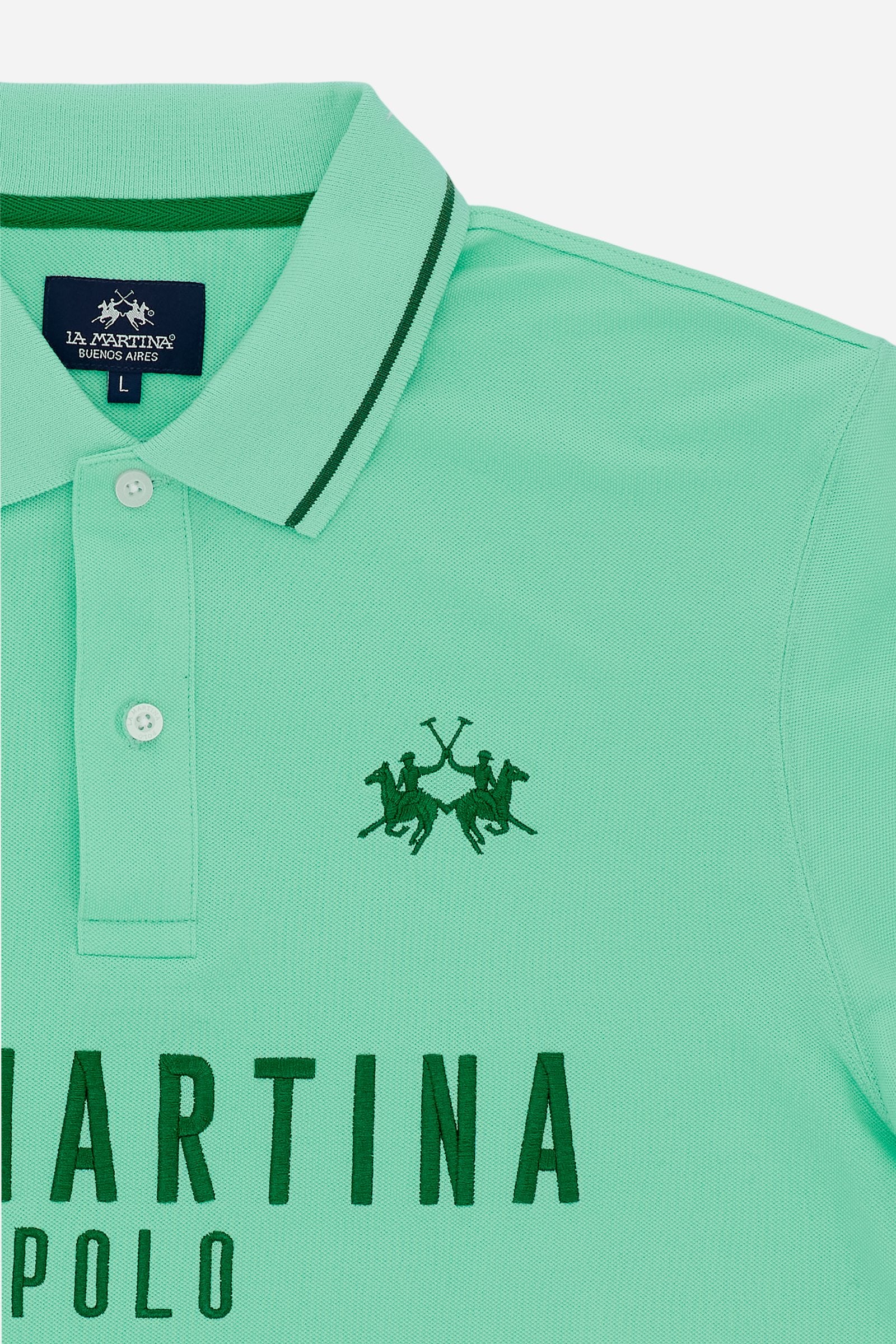 Men's short sleeve polo in stretch piqué Iconic - Yeshayahu