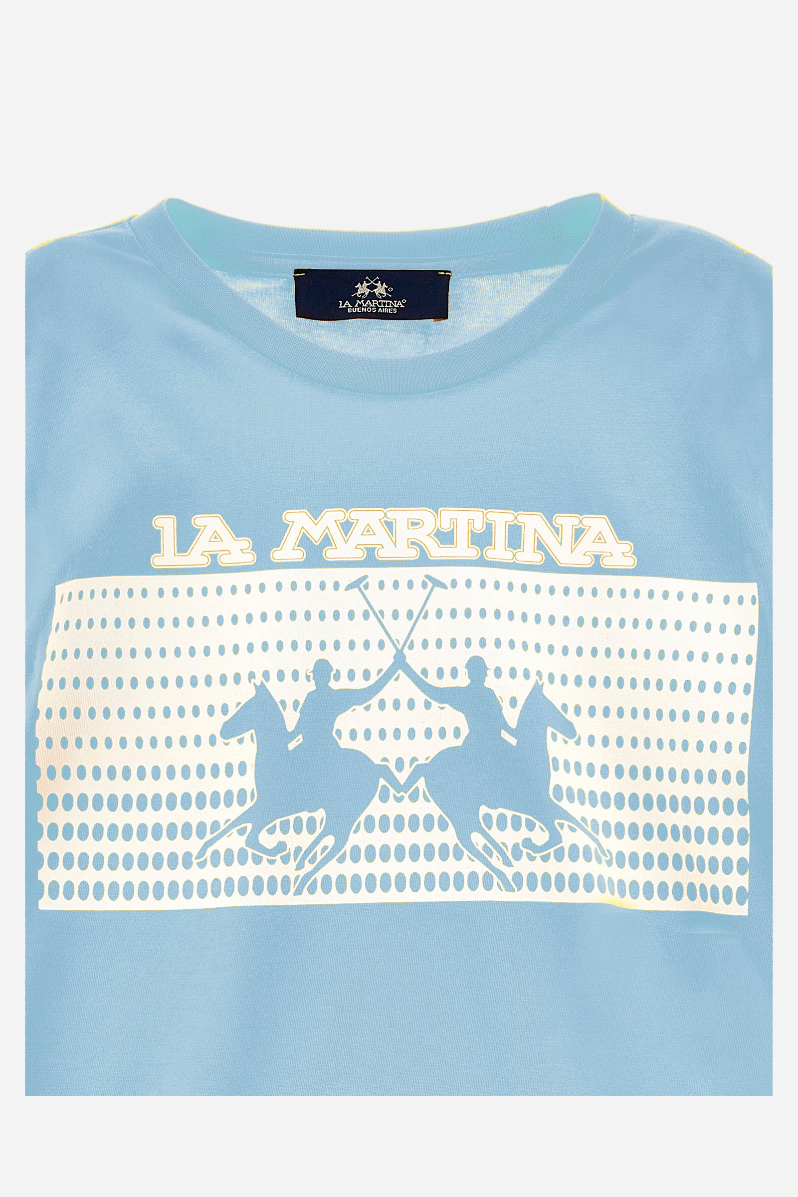 Boys' jersey cotton T-shirt in a single colour. Crew neck. Featuring rubberised design on the central part of the garment. Inside this design is the logo. - Blue Bell