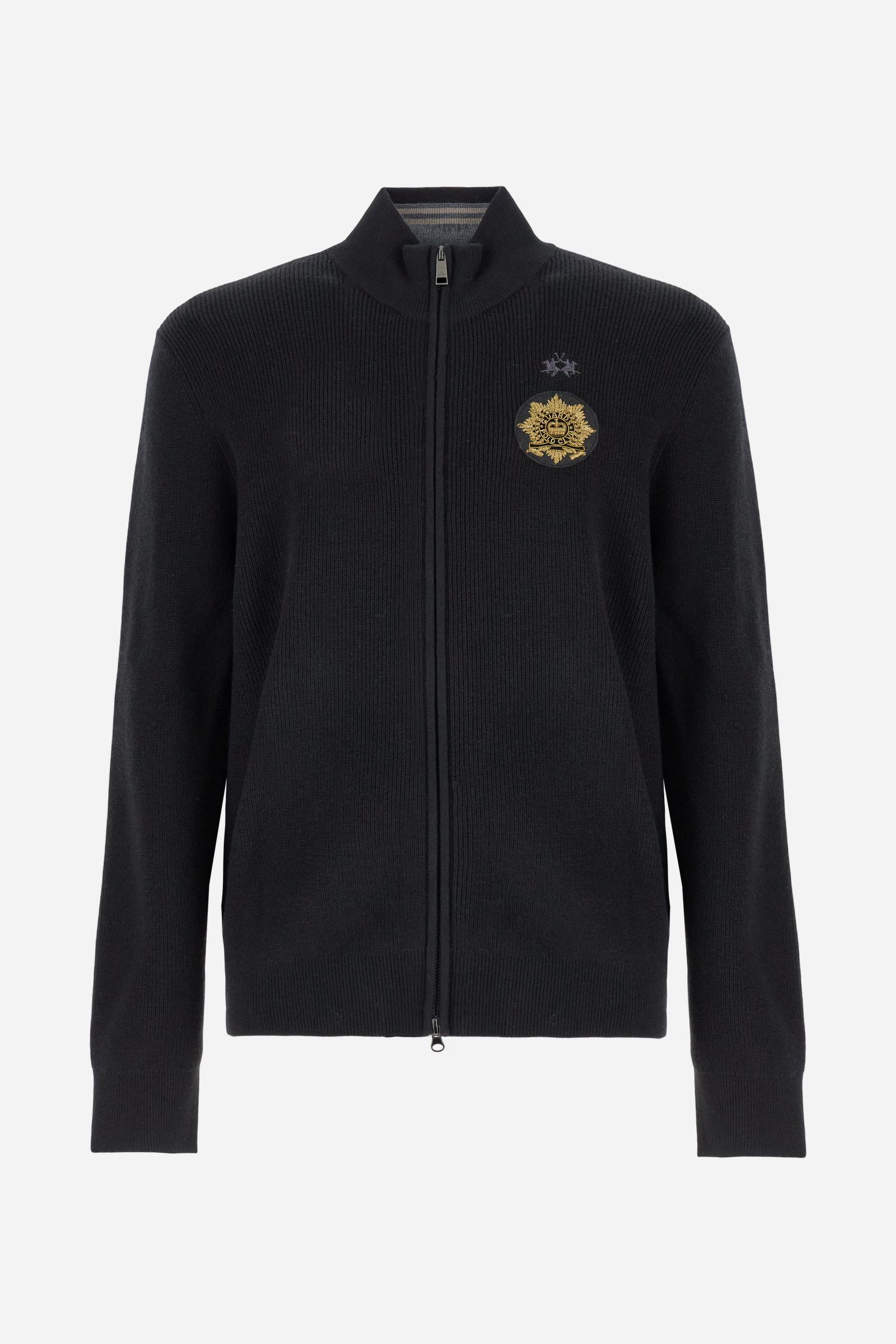 Men’s ribbed zip sweater Guards - Blanco