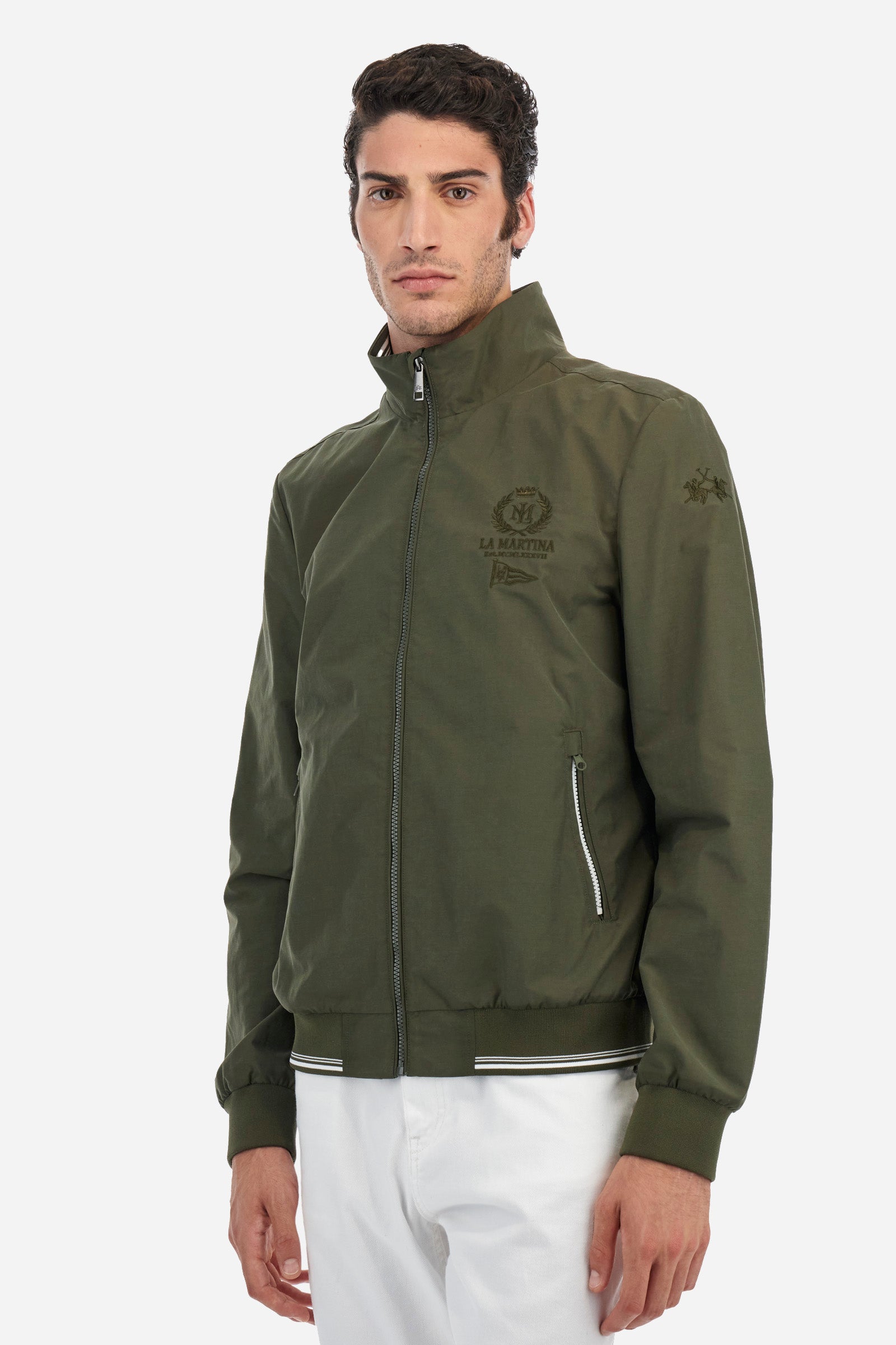 Regular-fit jacket in mixed cotton - Abraham