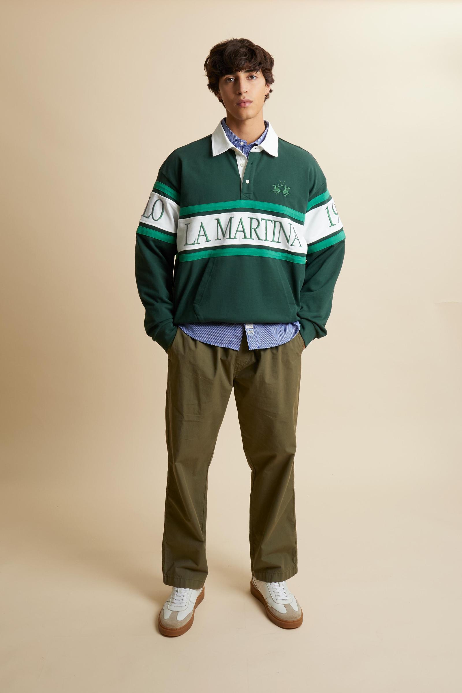 Men’s French Terry sweatshirt with contrast stripes - Chente