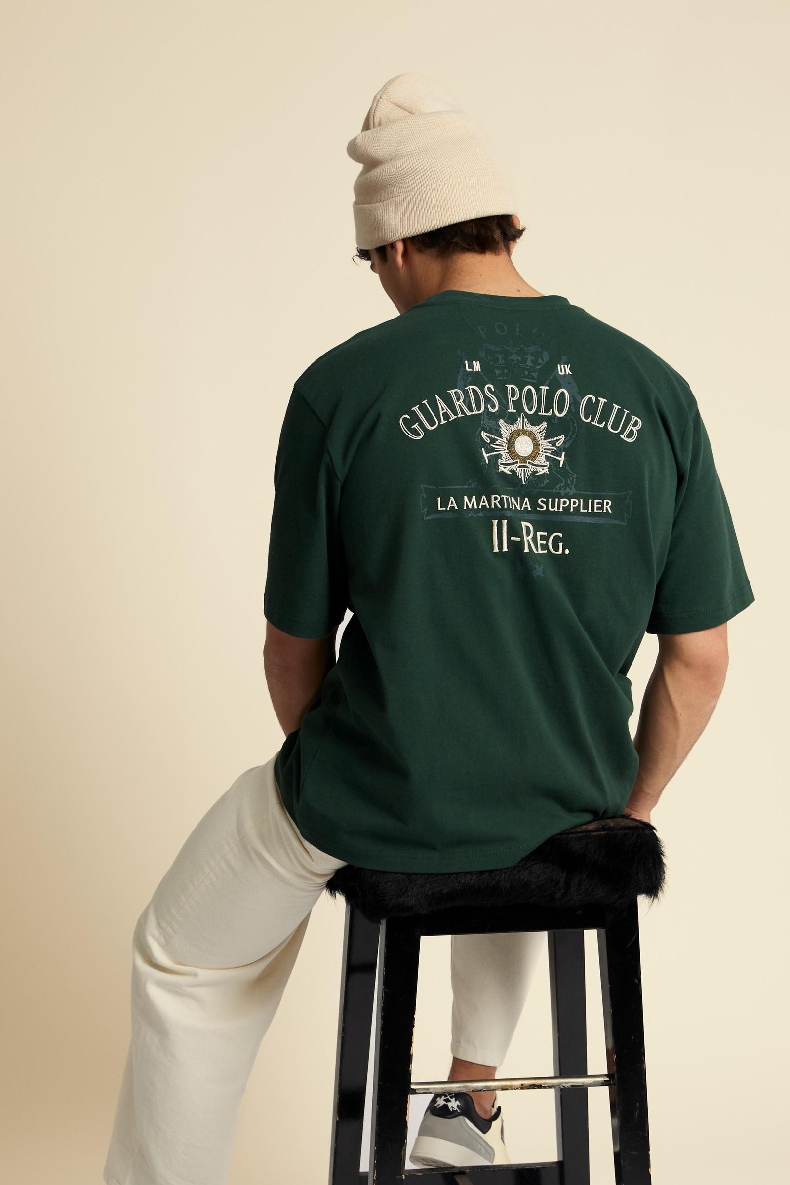 Men’s cotton T-shirt with Guards pocket – Clay