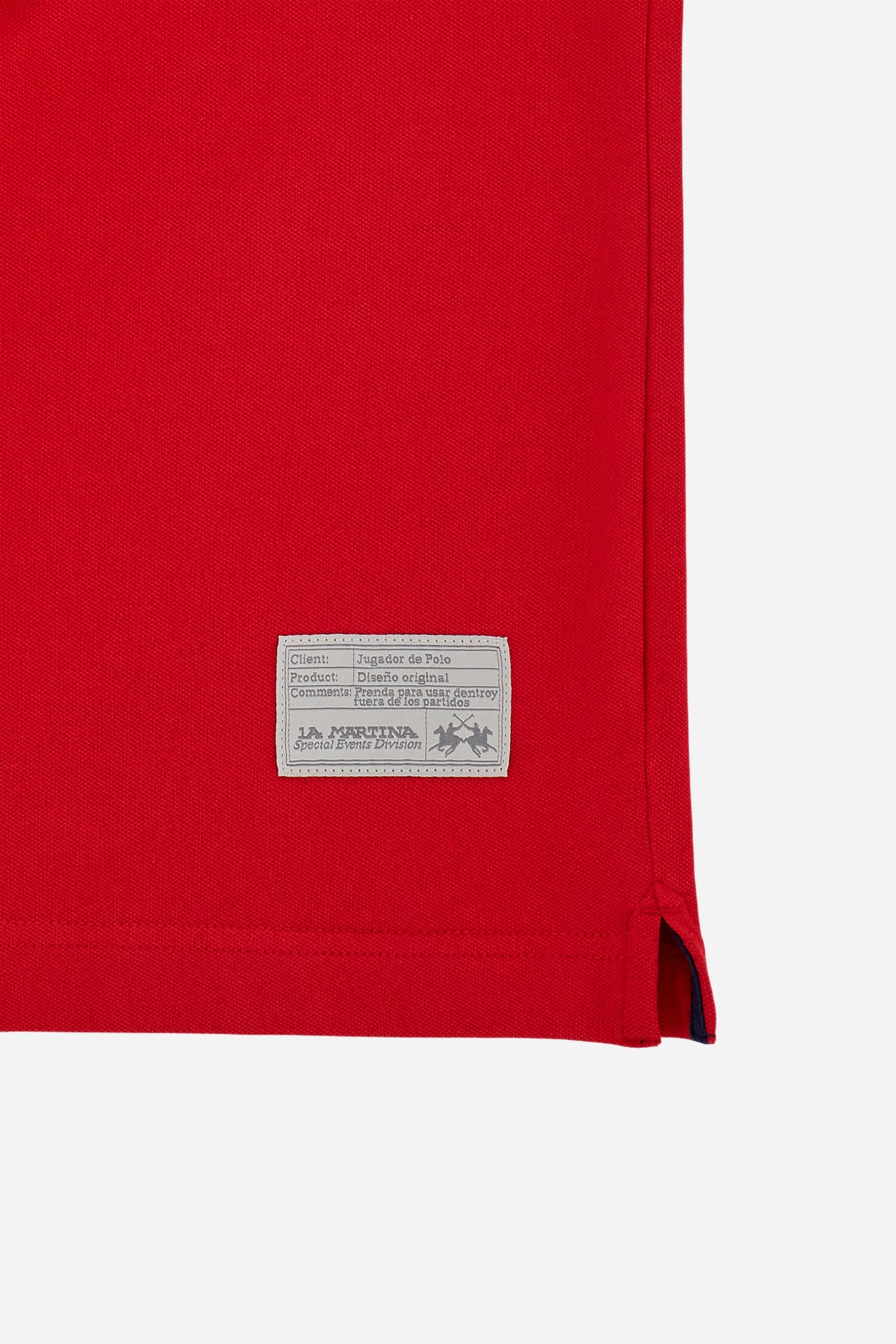 Men's short sleeve polo in stretch piqué with Iconic Team logo - Miguel