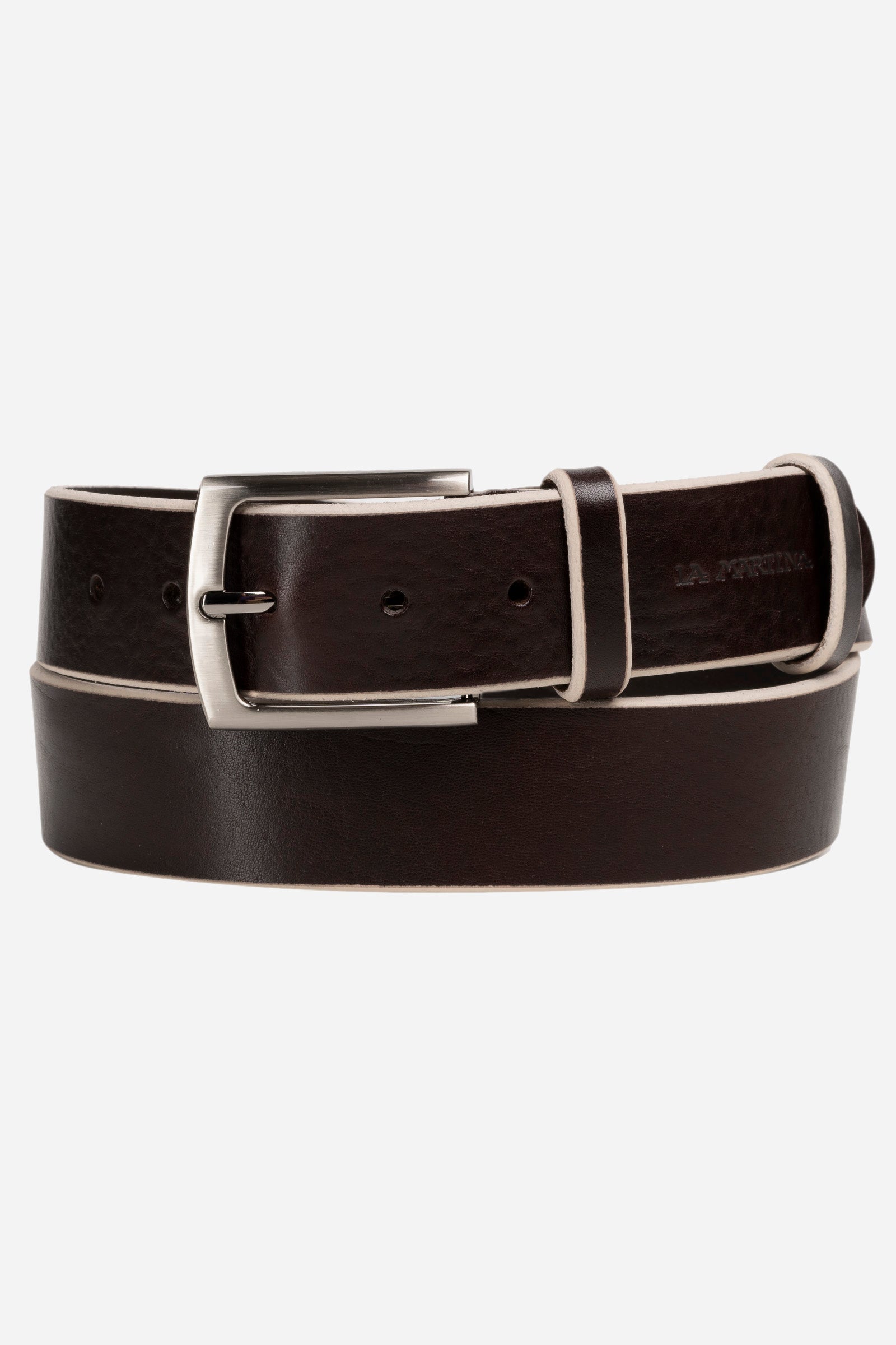 Ceinture pour homme en cuir avec détails contrastés – modèle Bruno