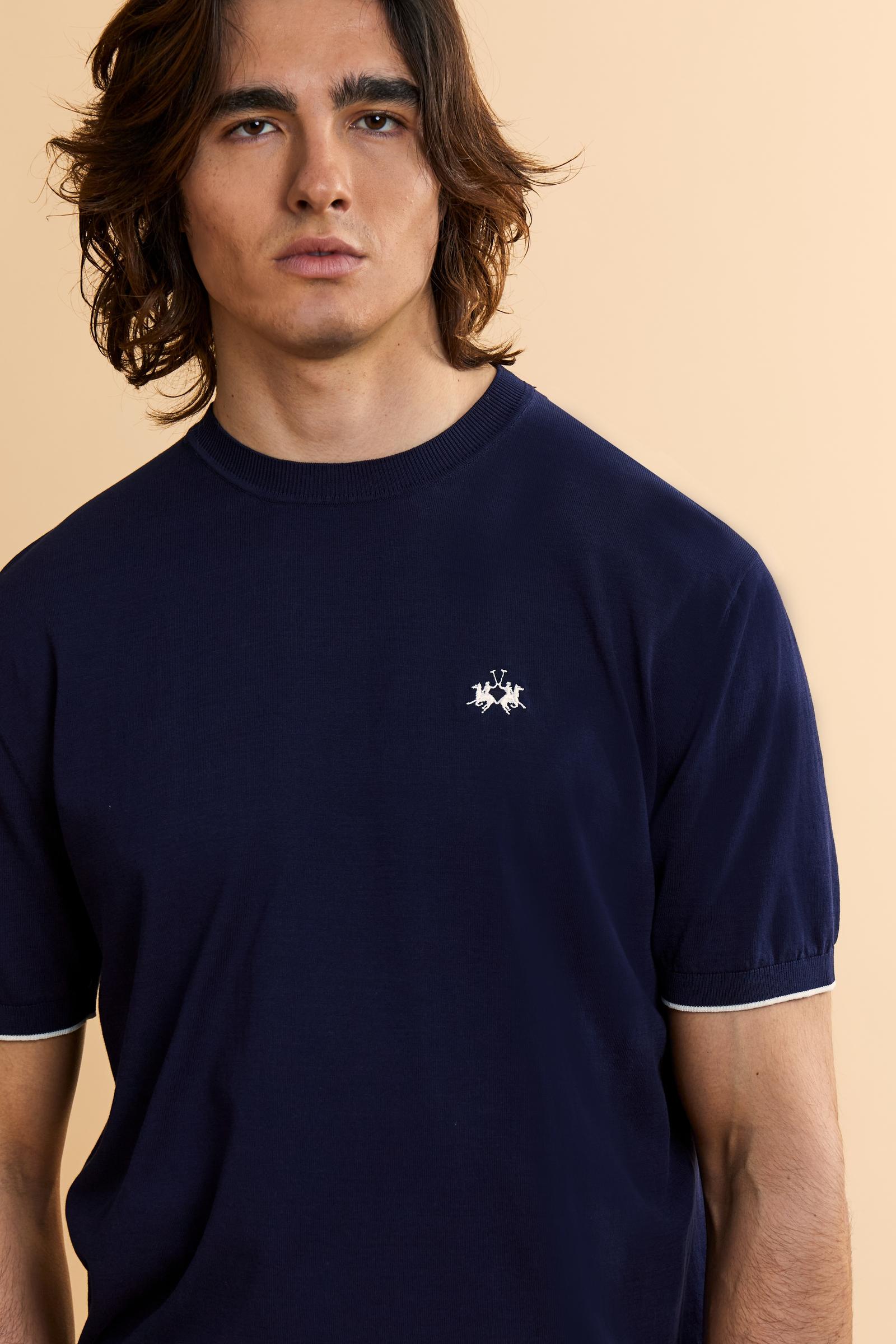 Men’s cotton and silk crewneck sweater - Carbonell