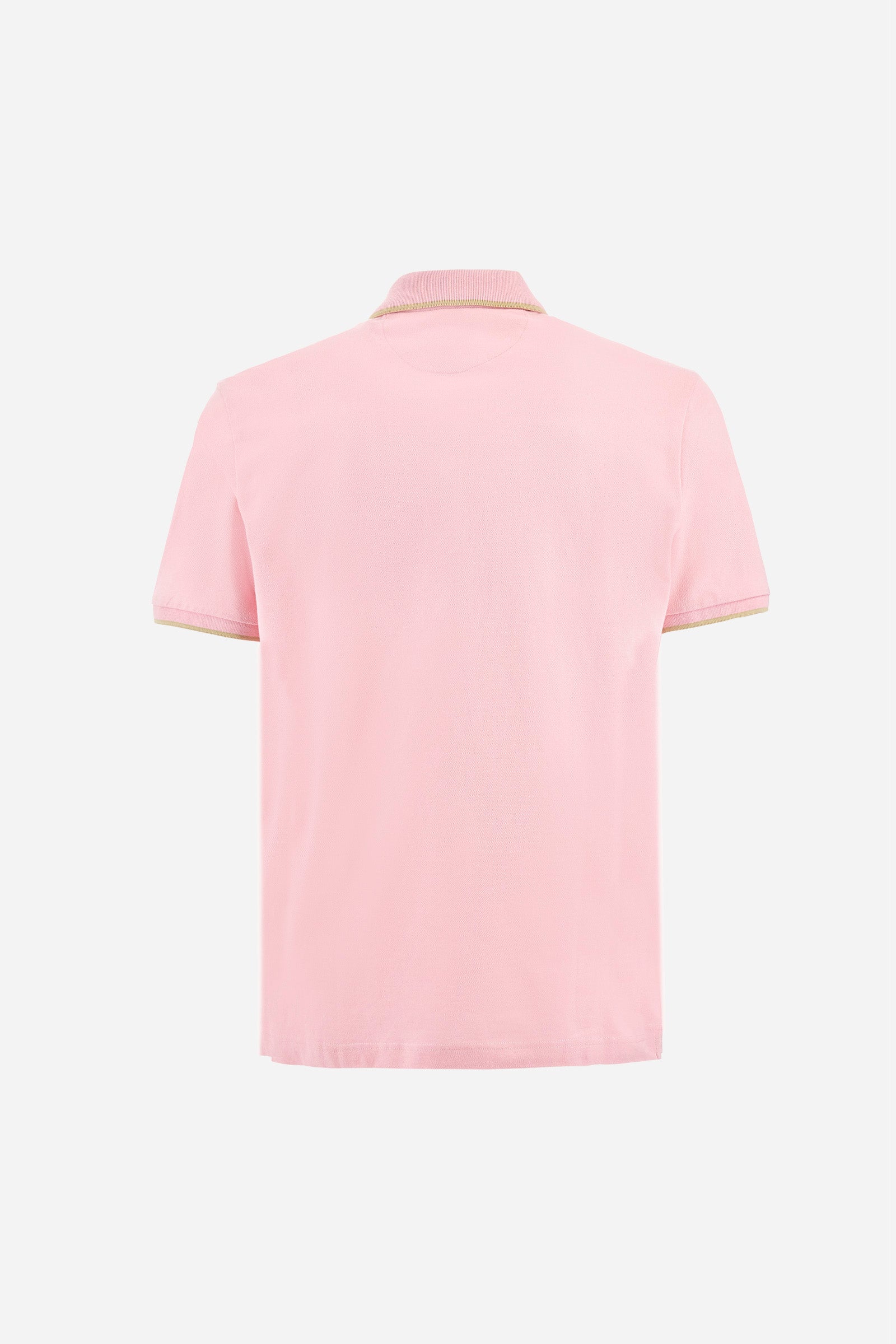 Men’s polo with short sleeves in stretch pique cotton. A classic La Martina, with a simple and linear style. The regular fit fits easily to any type of silhouette. A small La Martina logo is embroidered on the chest, in contrasting shades like the sleeve edge. The model is 187 cm tall and wears a size L. - Orchid Pink
