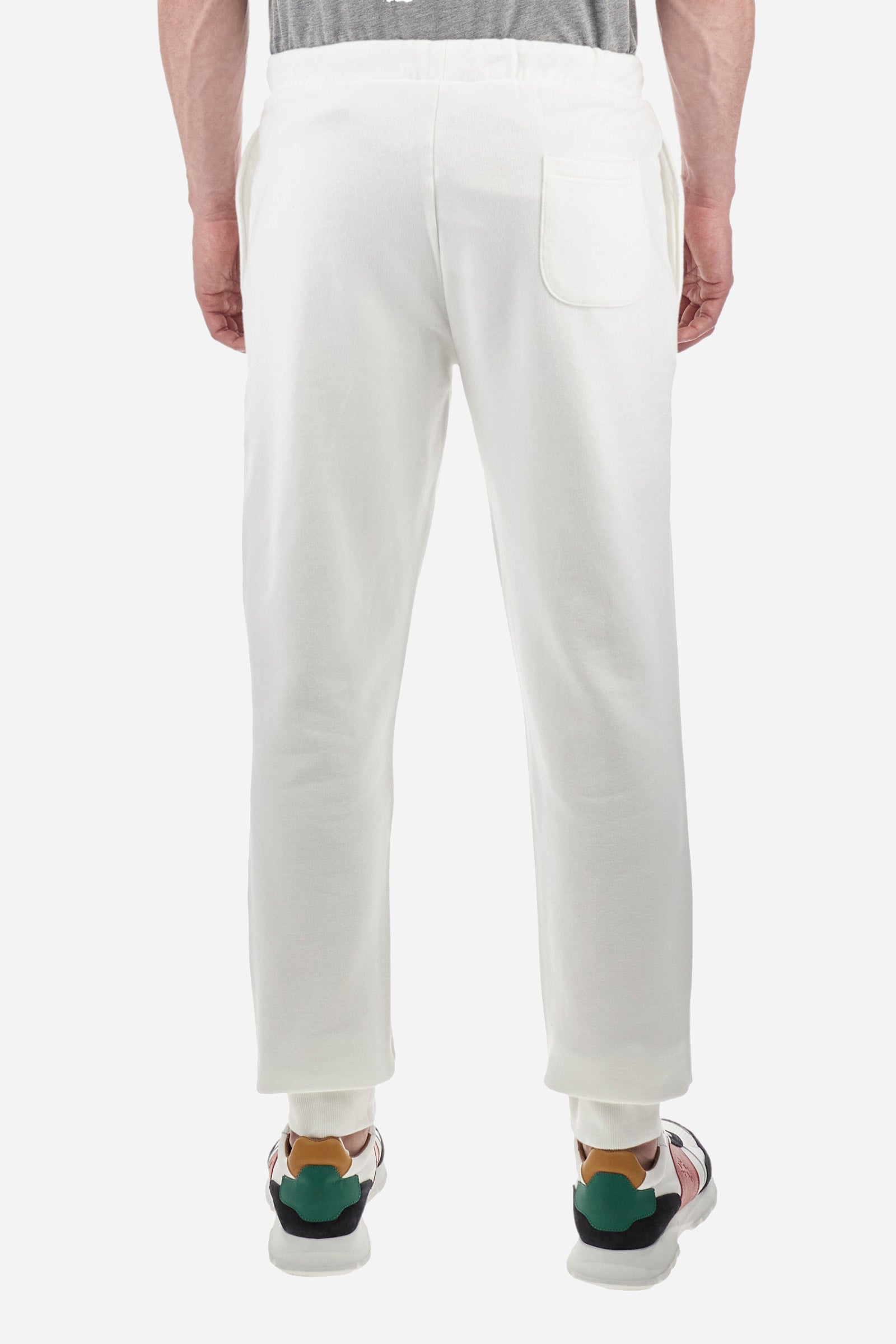 Men's 100% cotton jogging trousers in a regular fit - Off White
