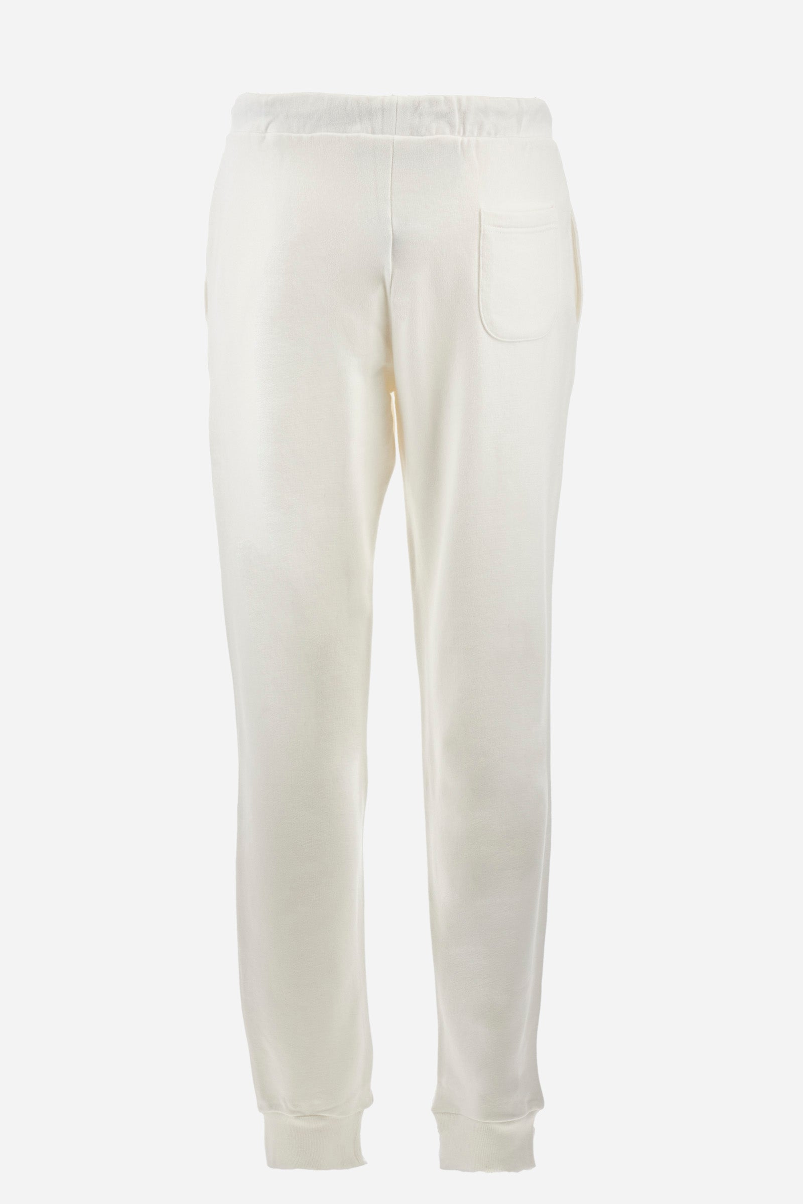 Men's 100% cotton jogging trousers in a regular fit - Off White
