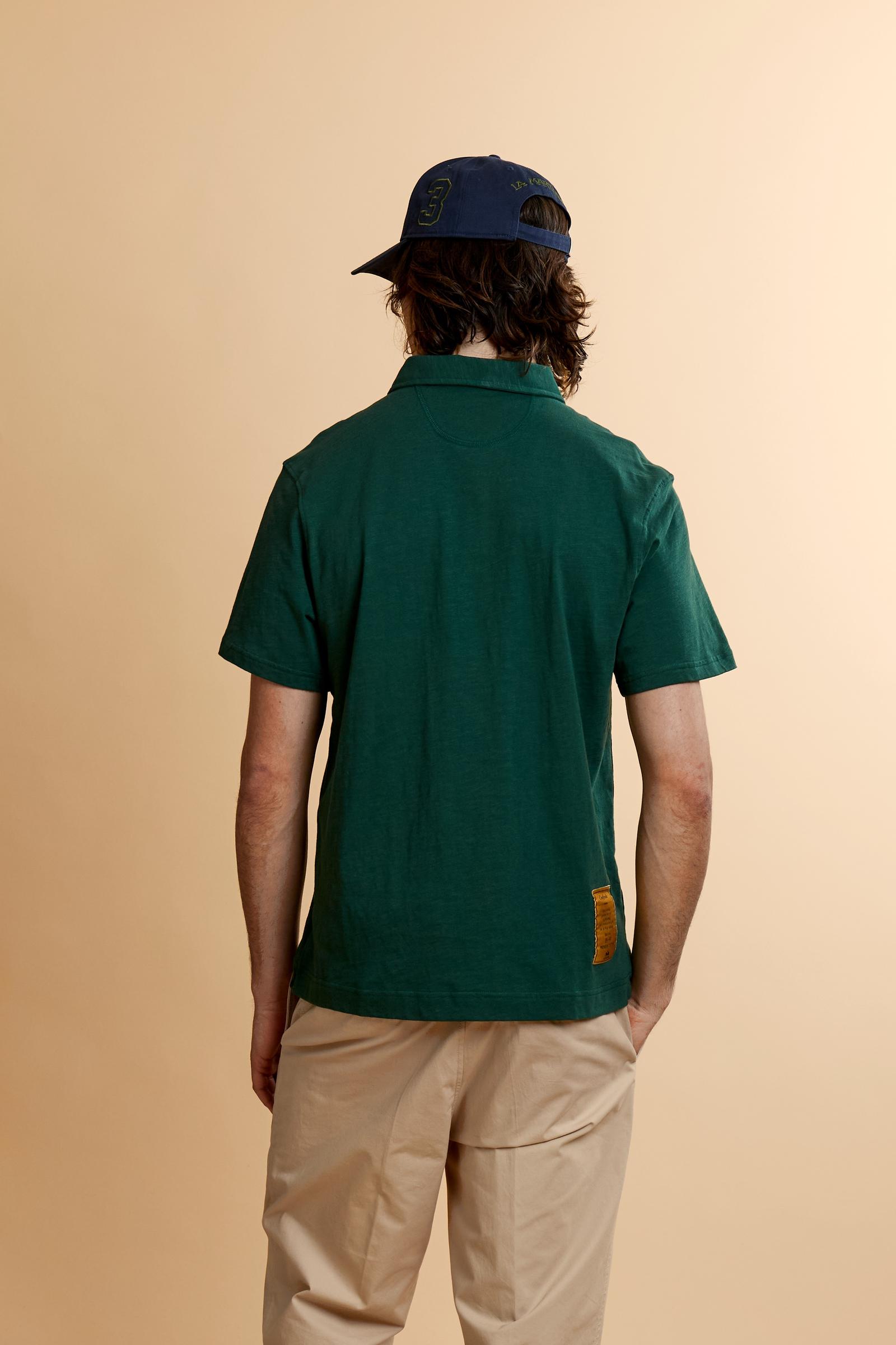 Men’s short-sleeve slub cotton jersey polo shirt. Comfort fit with iconic details inspired by the 19-42 model. - Pineneedle