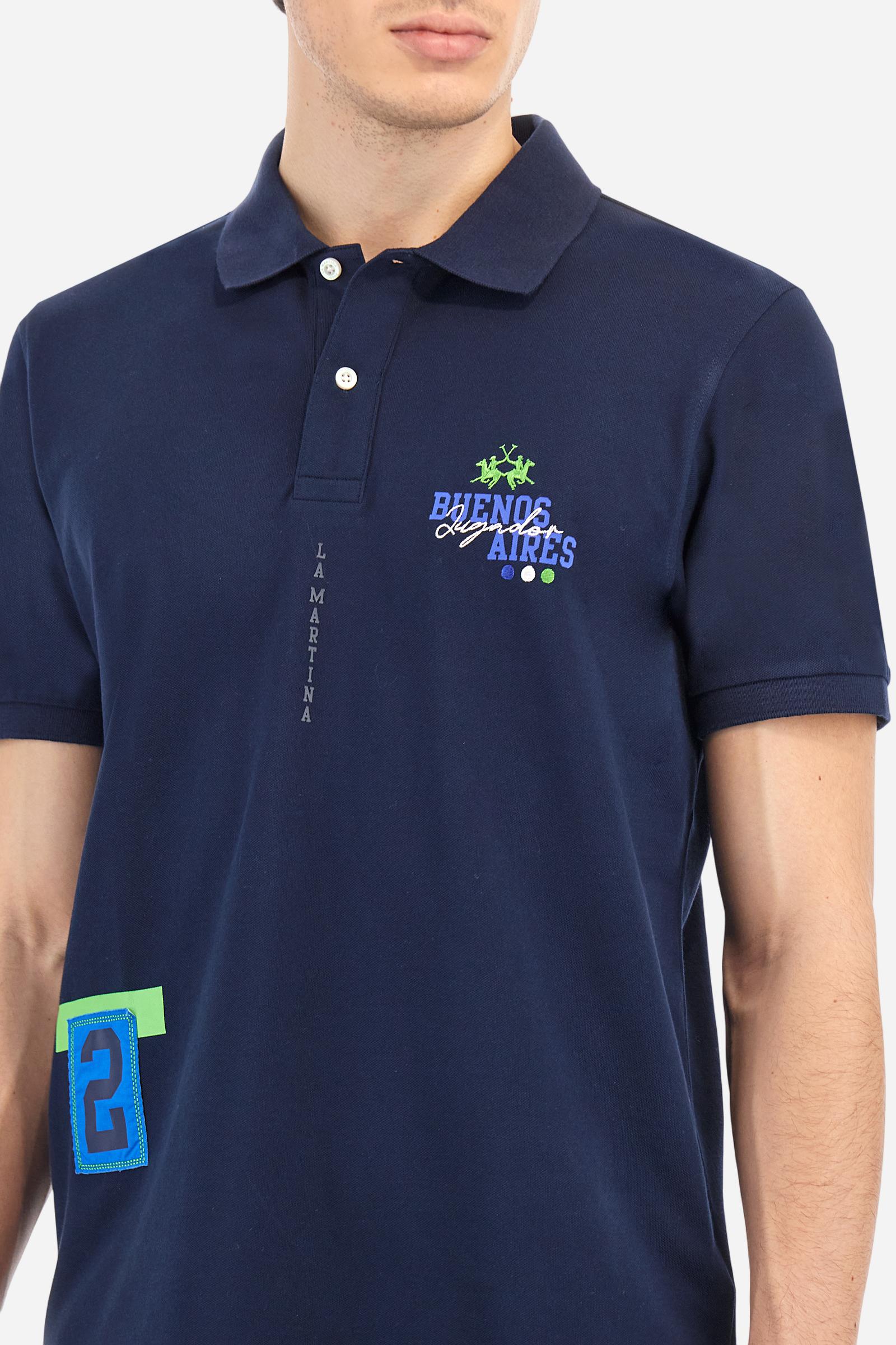 Polo en piqué de coton extensible coupe classique - Antemio