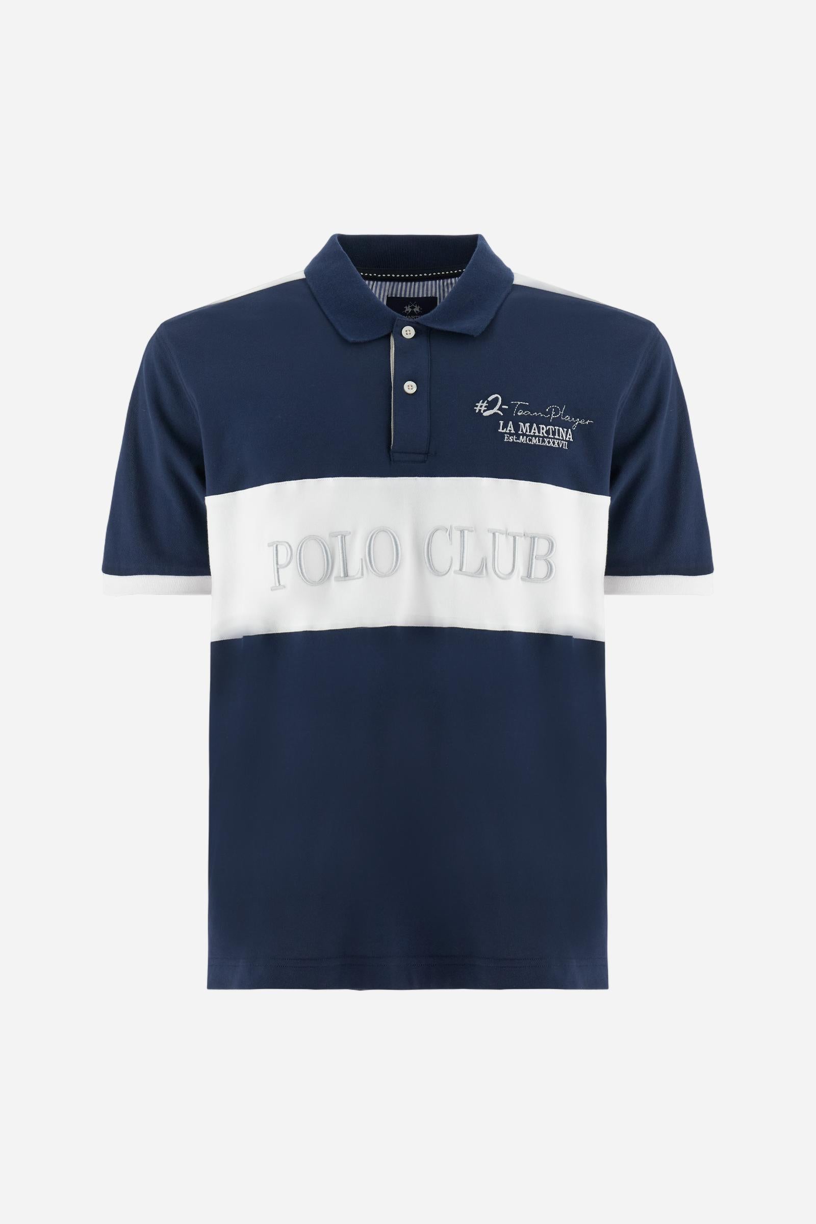 Polo en piqué de coton extensible coupe classique - Angelo