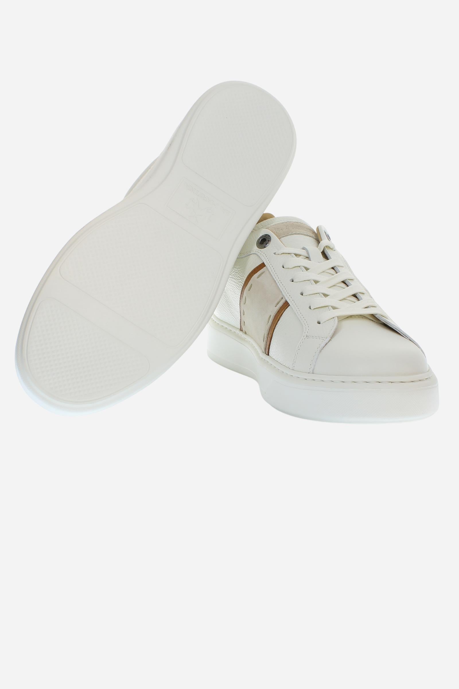 Made in Italy trainers handcrafted in leather and split leather