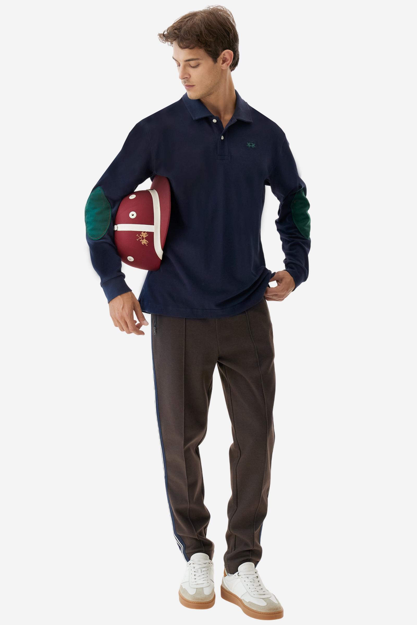 Polo homme en jersey toucher doux avec coudières - Brayden