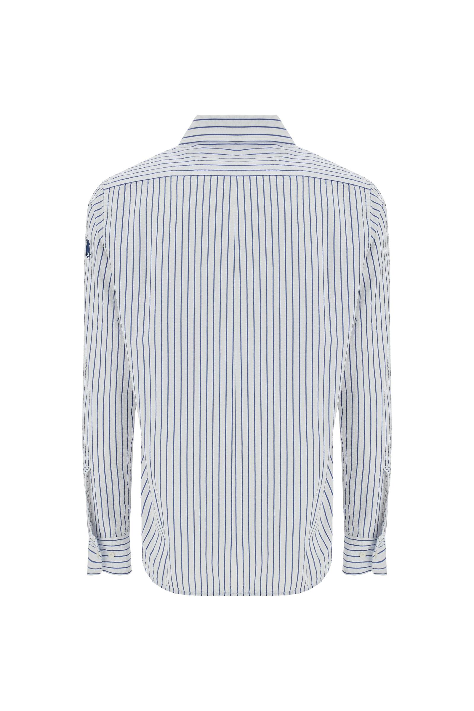 Men’s regular fit striped seersucker shirt - Cisco