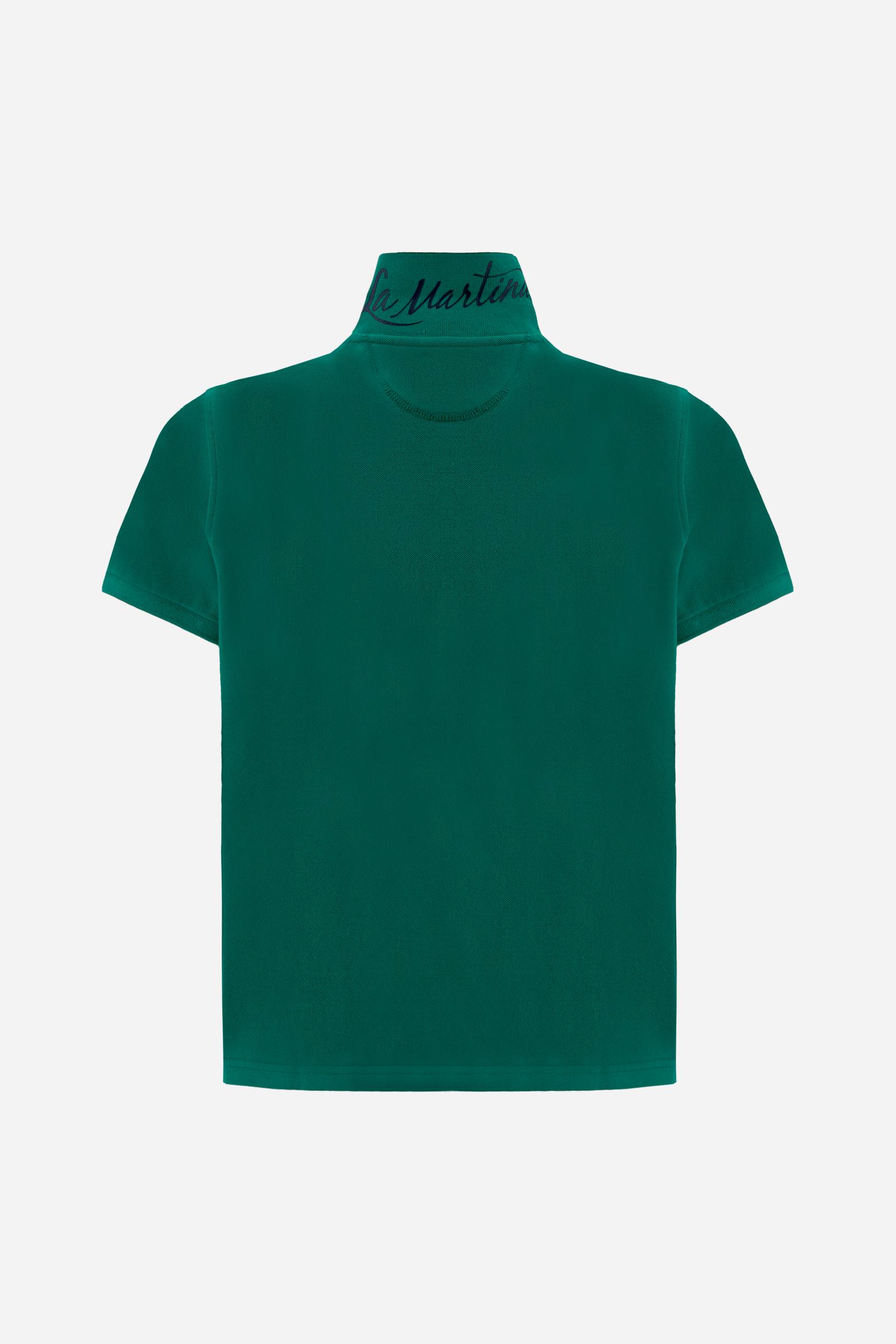 Women’s stretch piqué polo with regular fit. Iconic under-collar lettering and contrast chest logo. - Amazon