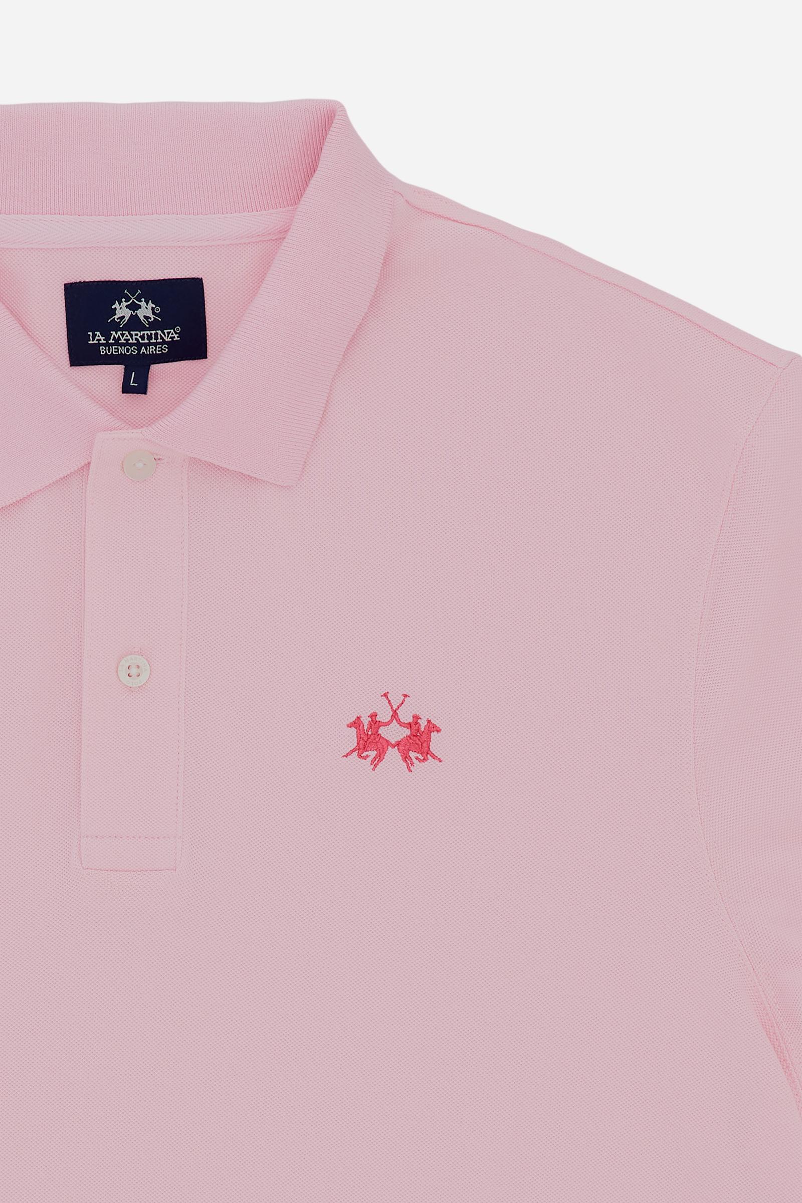 Men’s short-sleeve stretch piqué polo. Two-button placket and ribbed details, with a regular fit. Iconic style characterised by applied logo and patches. - FairTale