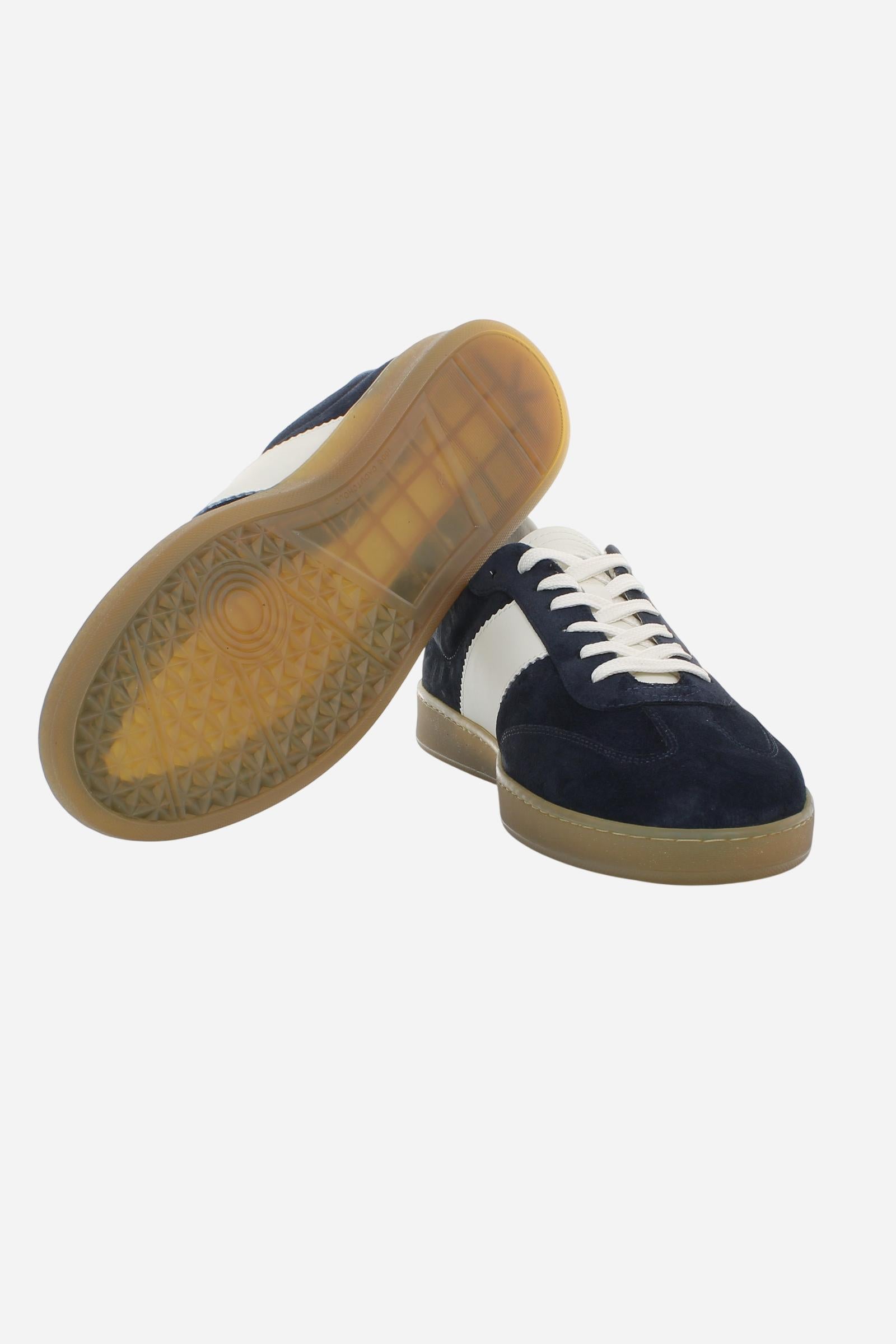 Sneaker Tennis Uomo in Camoscio con Banda Laterale – Sage