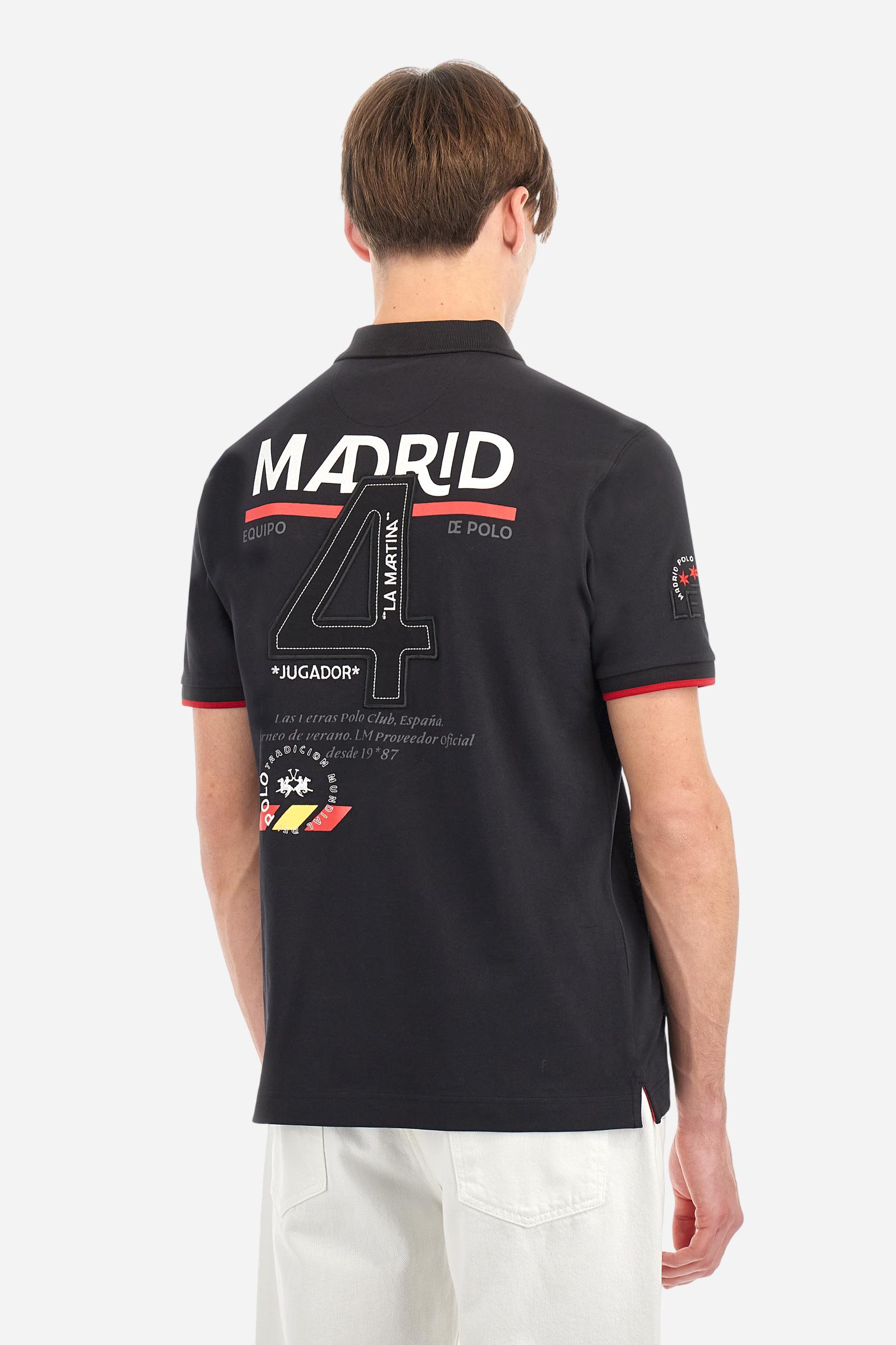 Regular fit polo shirt in stretch cotton piqué - Aguirre