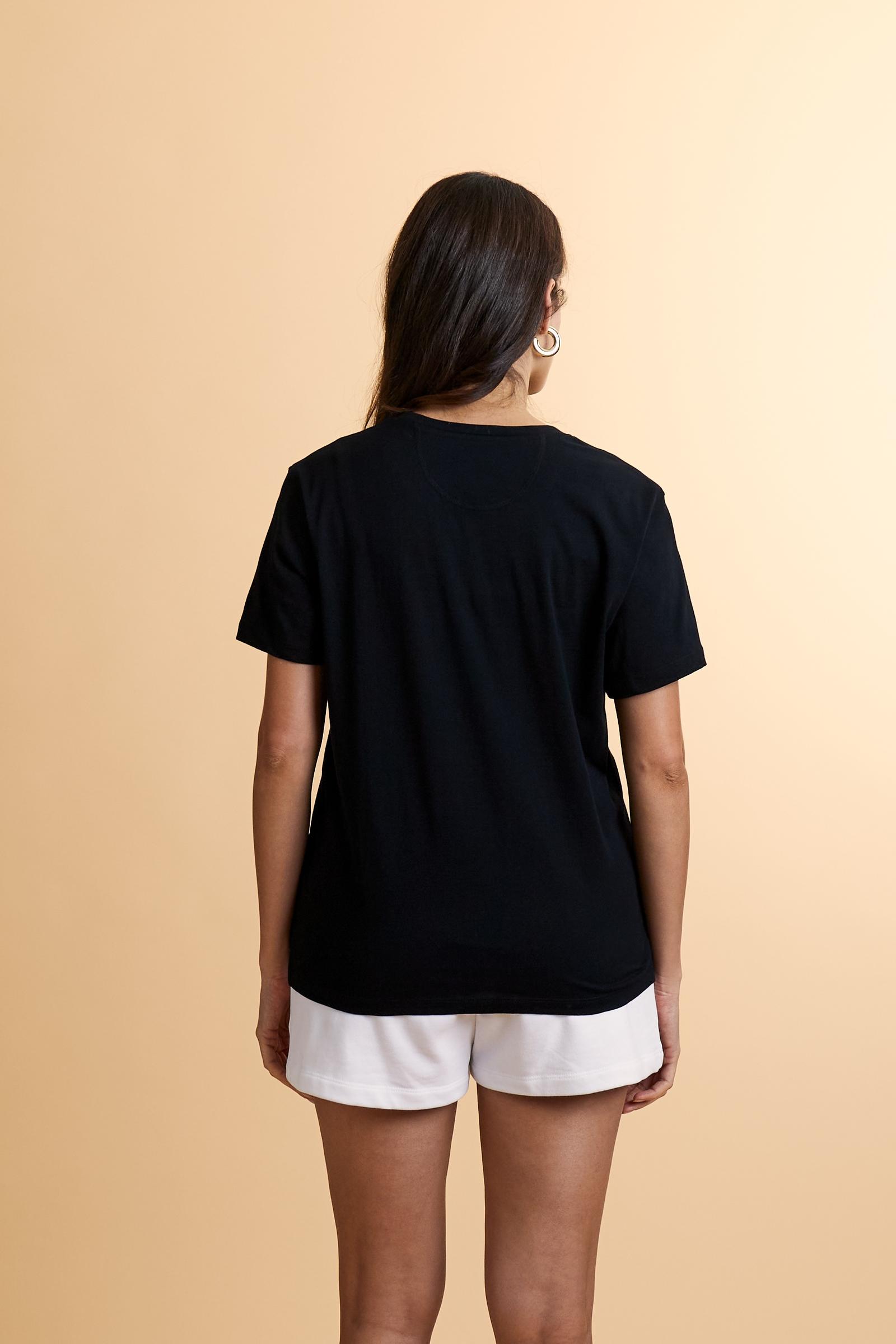 Damen-Baumwoll-Jersey-T-Shirt mit Logo – Casta