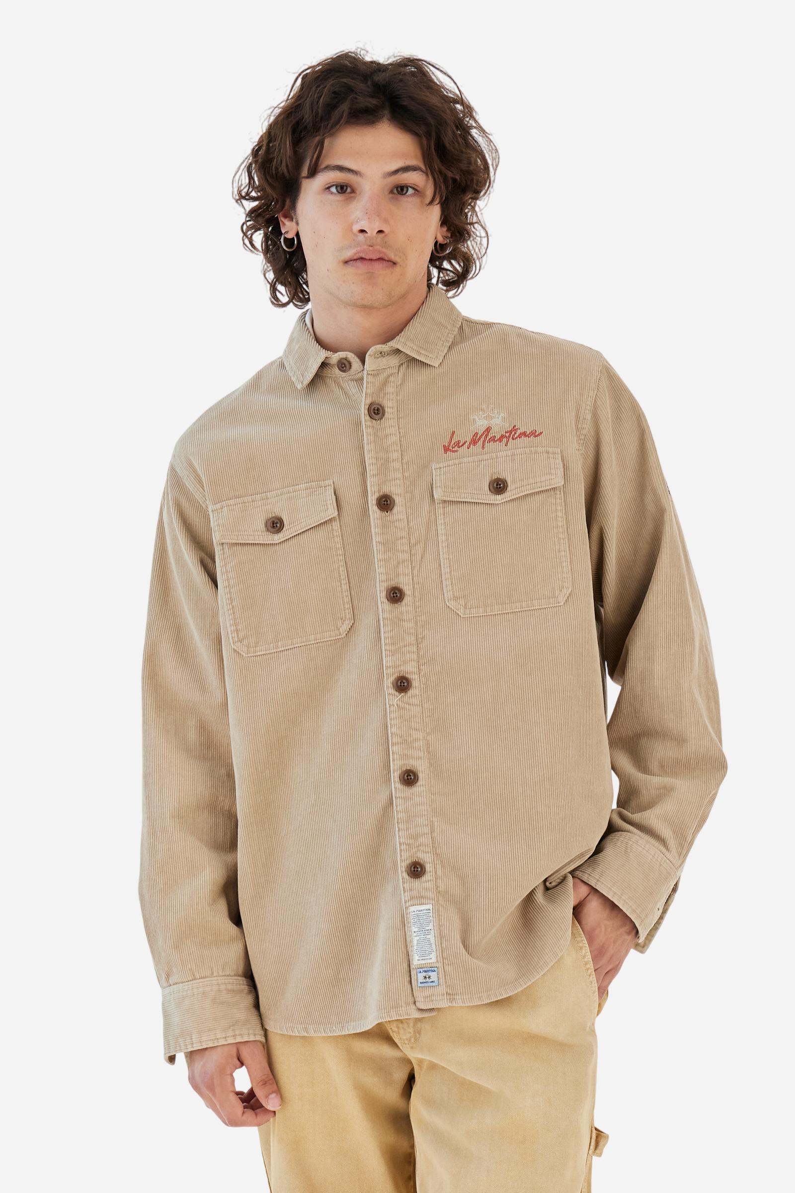 Sobrecamisa de terciopelo a rayas para hombre - Bob