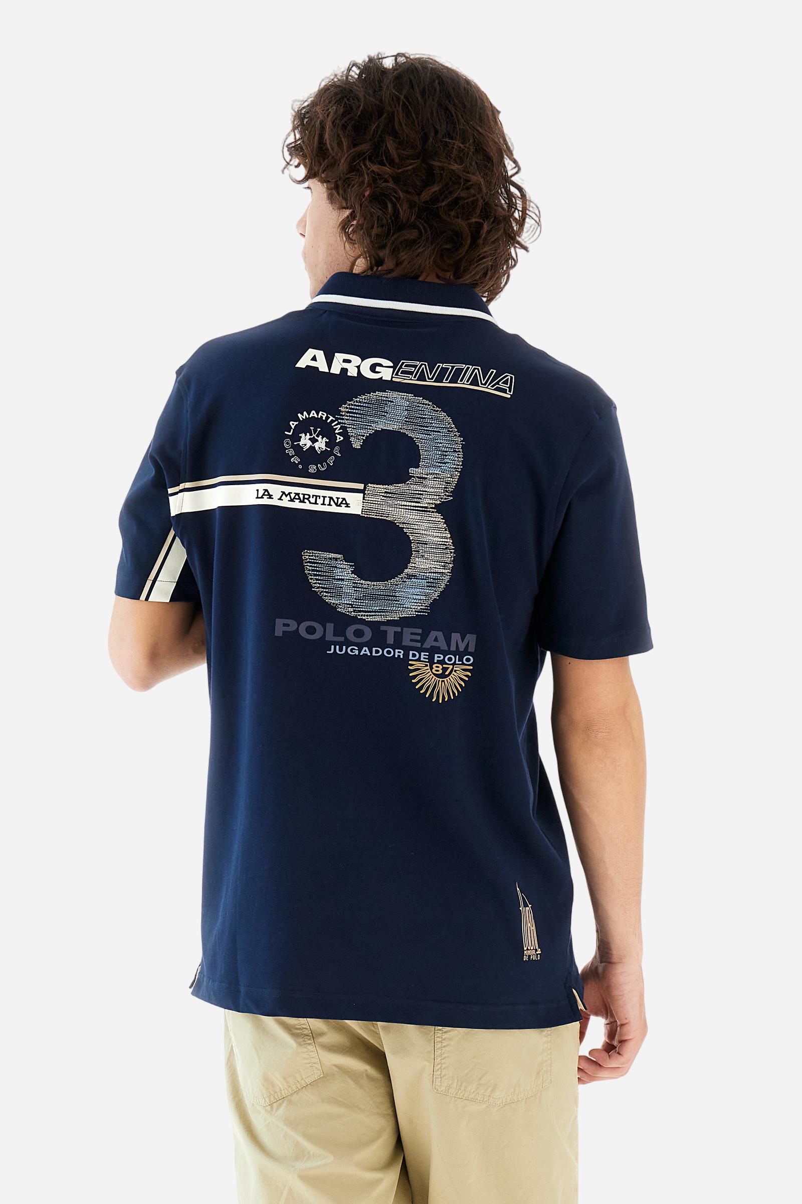 Polo en piqué de coton extensible coupe classique - Adem