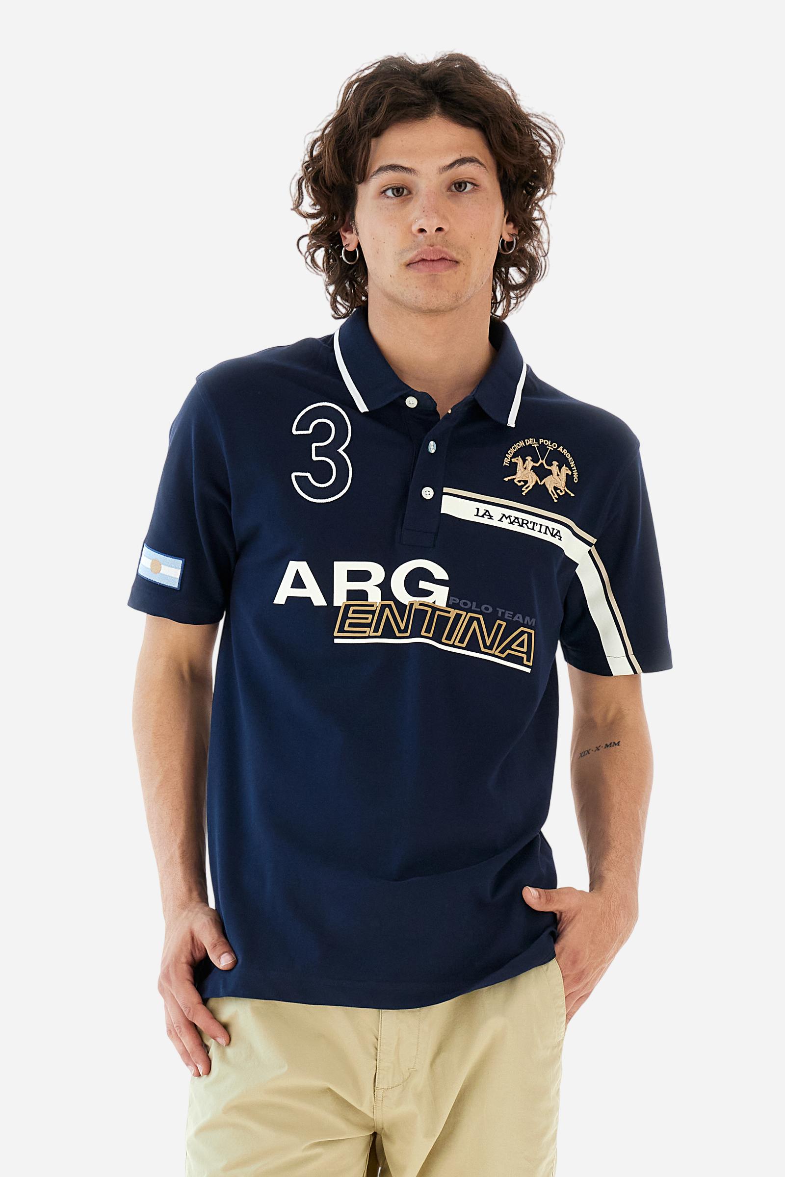 Polo en piqué de coton extensible coupe classique - Adem