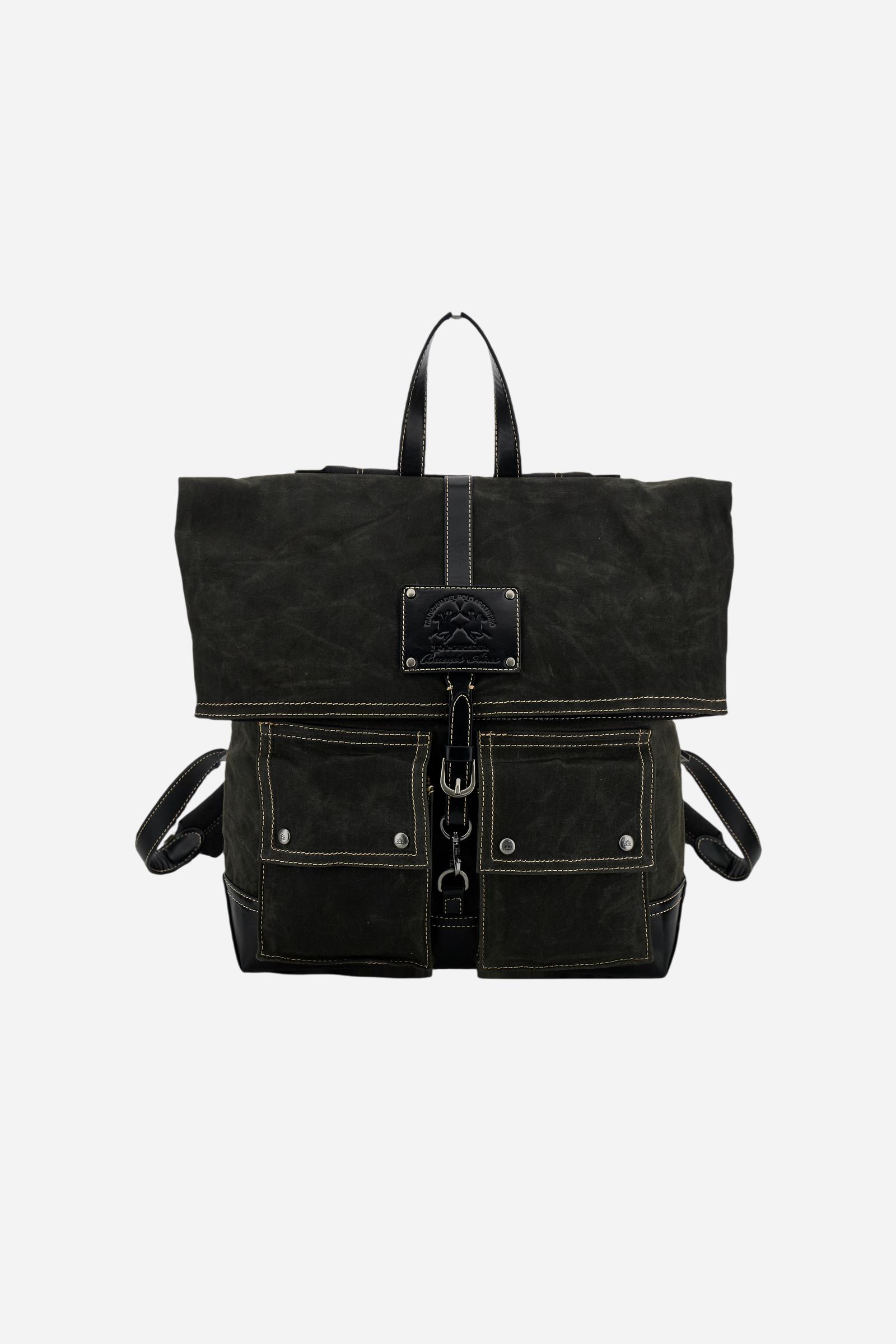 Zaino con tasconi in canvas cerato - Buenos Aires
