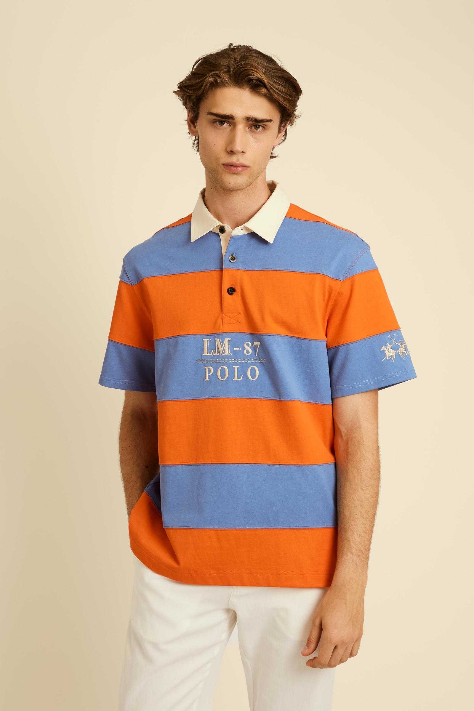 Polo rugby Heritage LM 87 en jersey de coton épais - Calixto