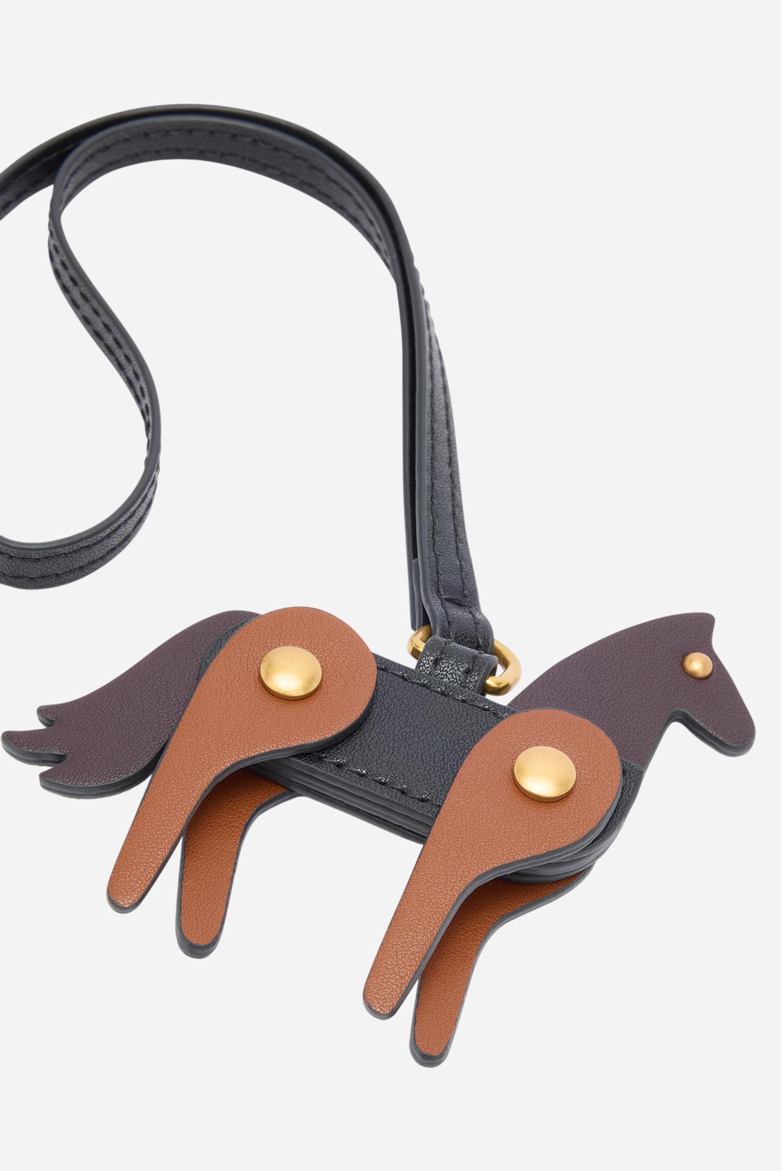 Leather horse charm - Horse Funny