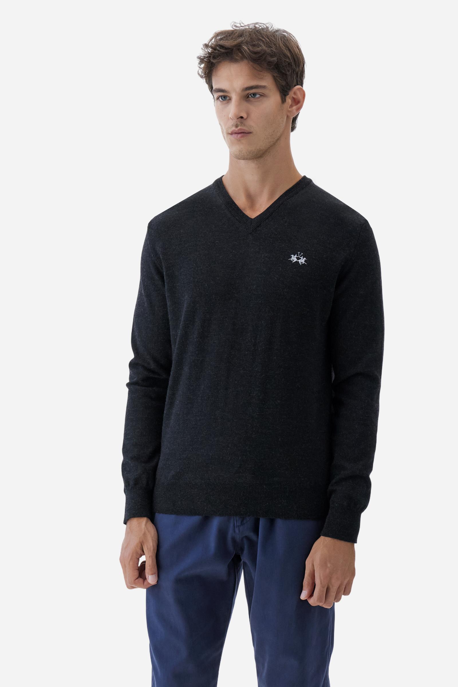 Men's merino wool V-neck sweater Barrie La Martina