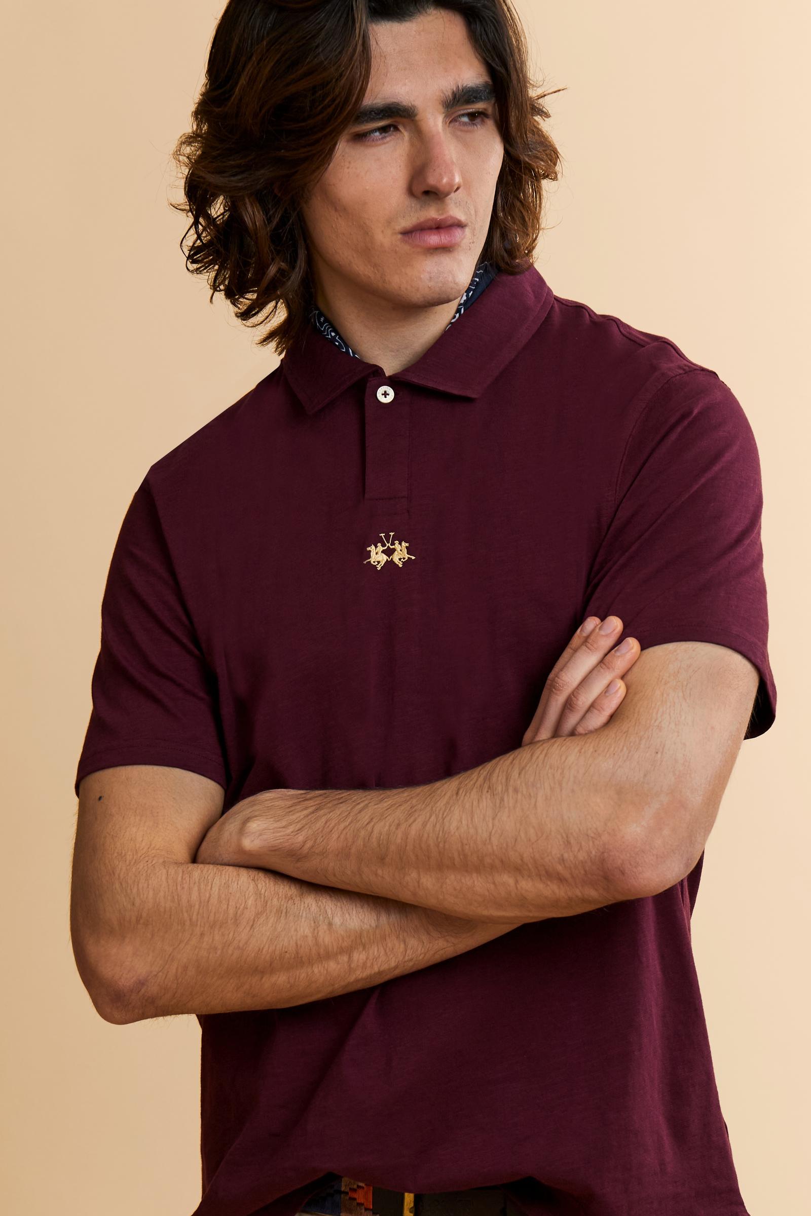 Polo homme en jersey flammé de coton - Yoojoon