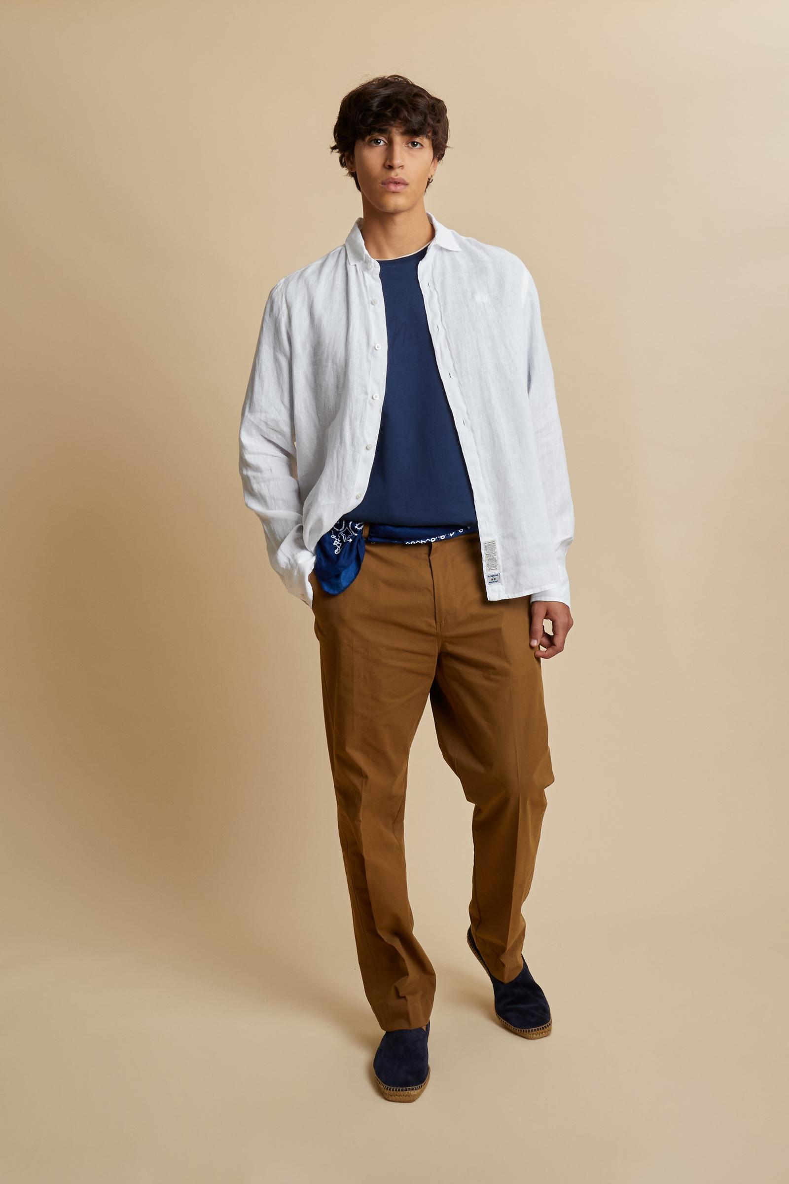 Men’s regular fit garment-dyed linen shirt - Innocent