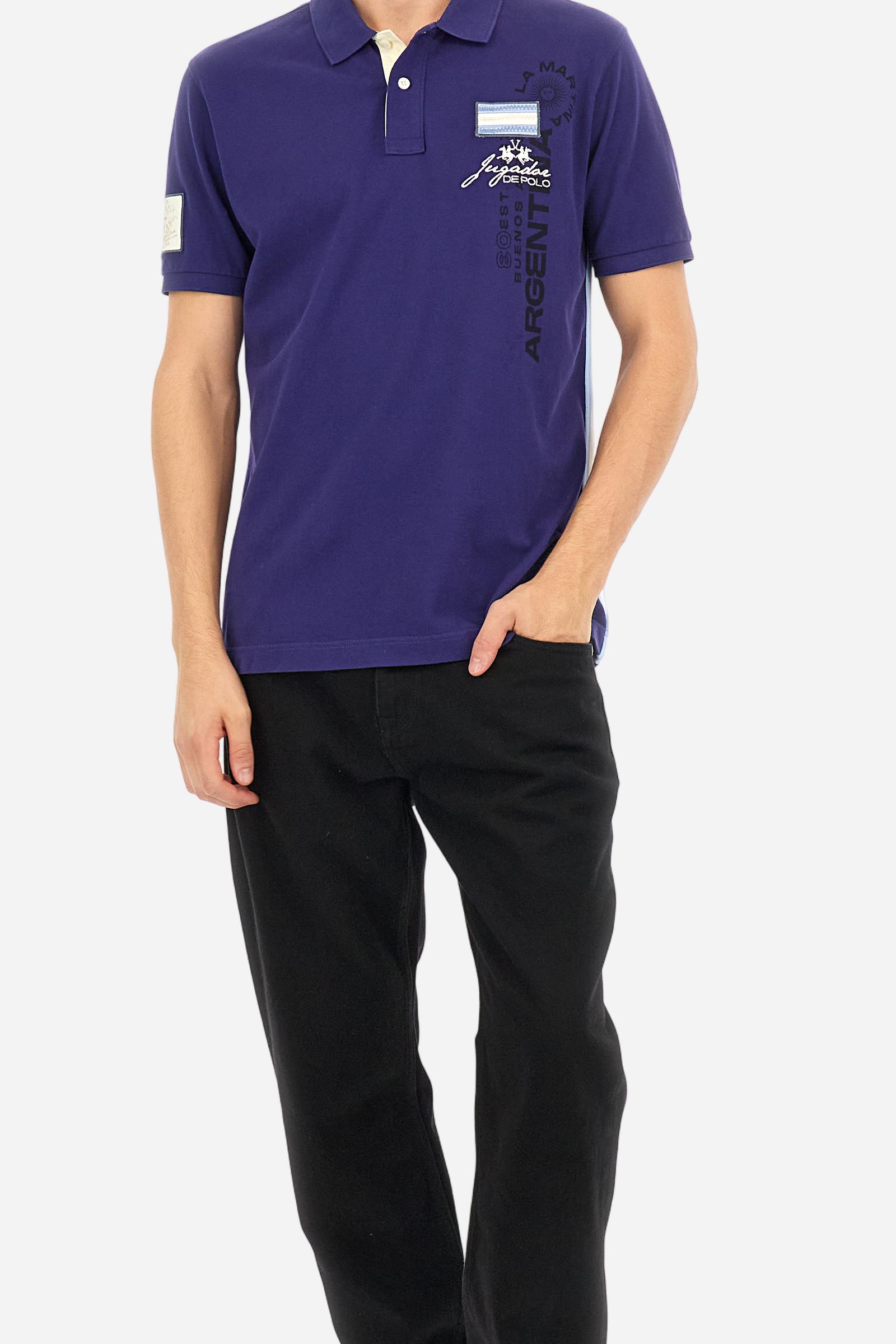 Regular fit polo shirt in stretch cotton piqué - Airton