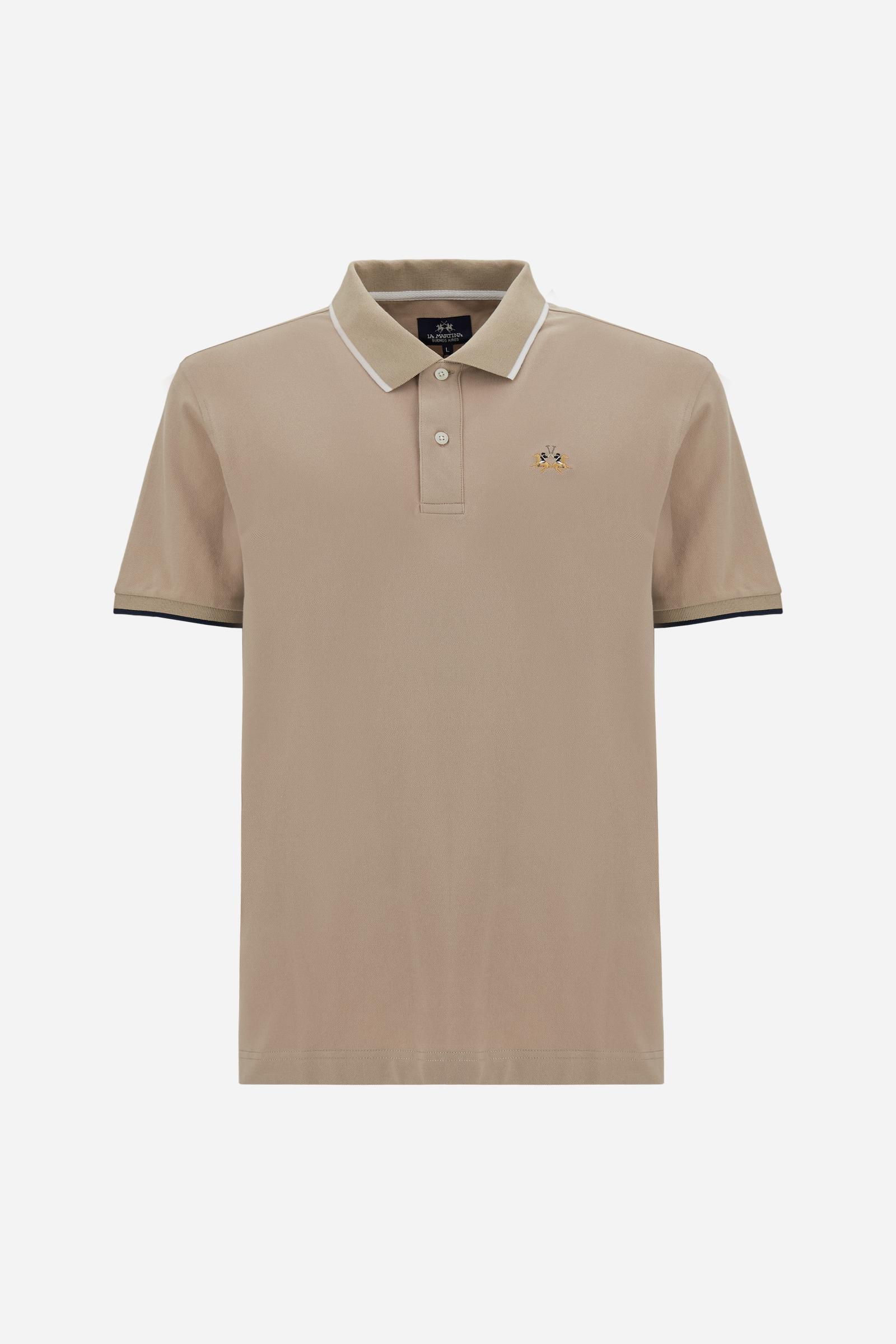 Men’s regular fit stretch piqué polo shirt Essential – Russell