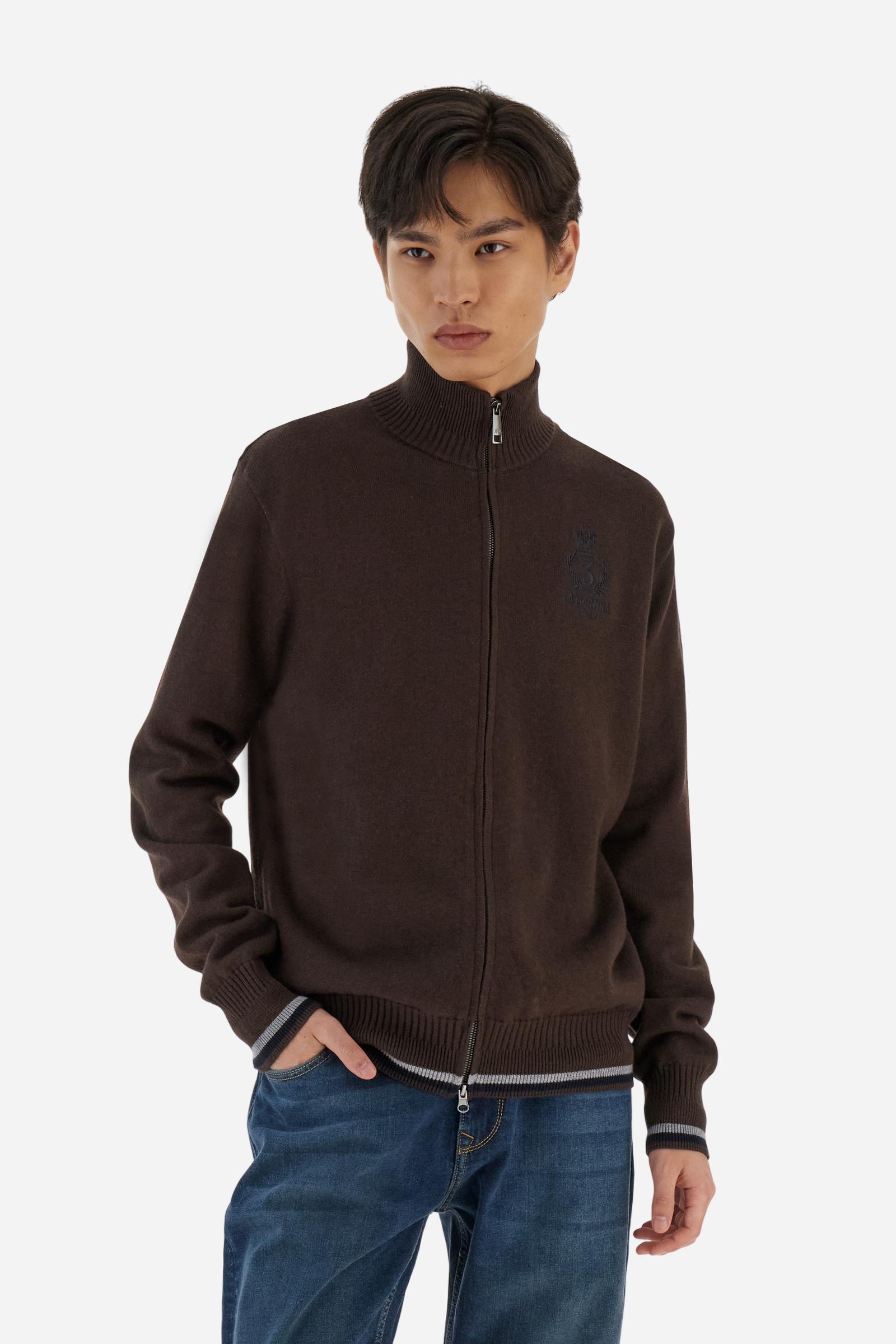 Maglione uomo full zip con collo alto Polo Club - Brooks