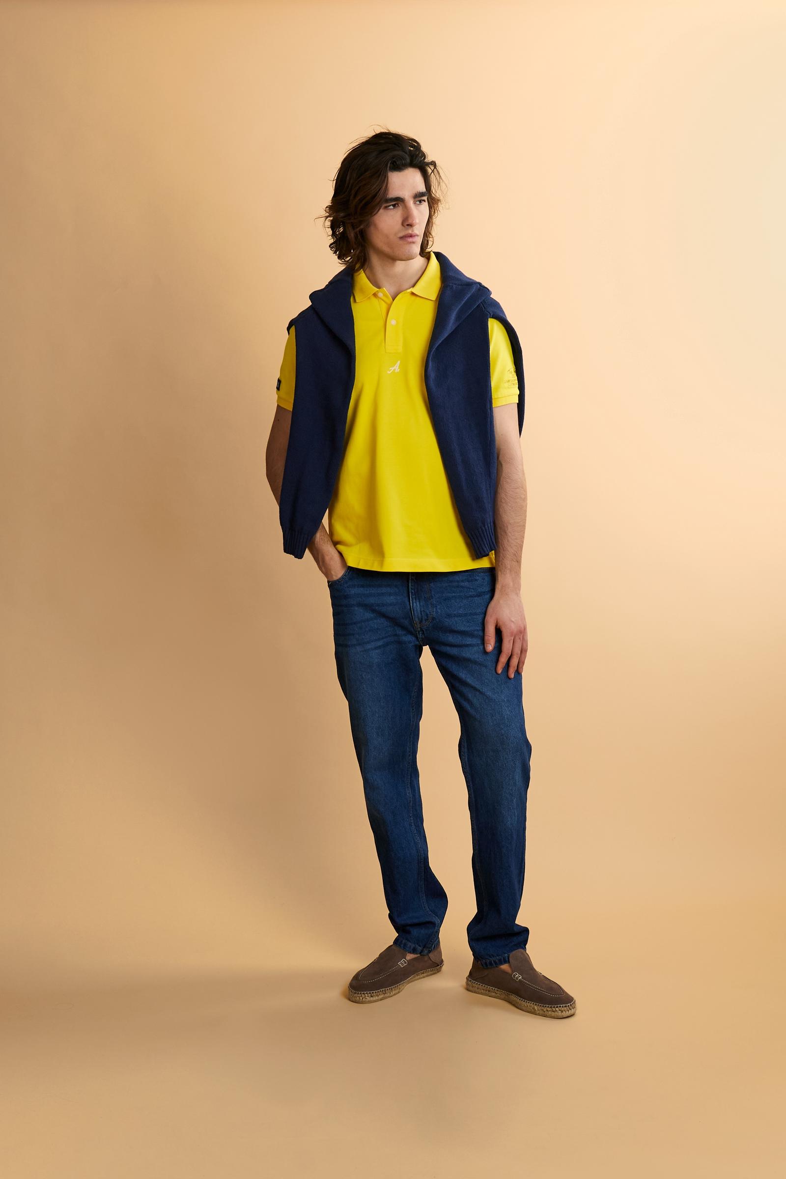 Men’s short-sleeve piqué polo Nations collection - Charo