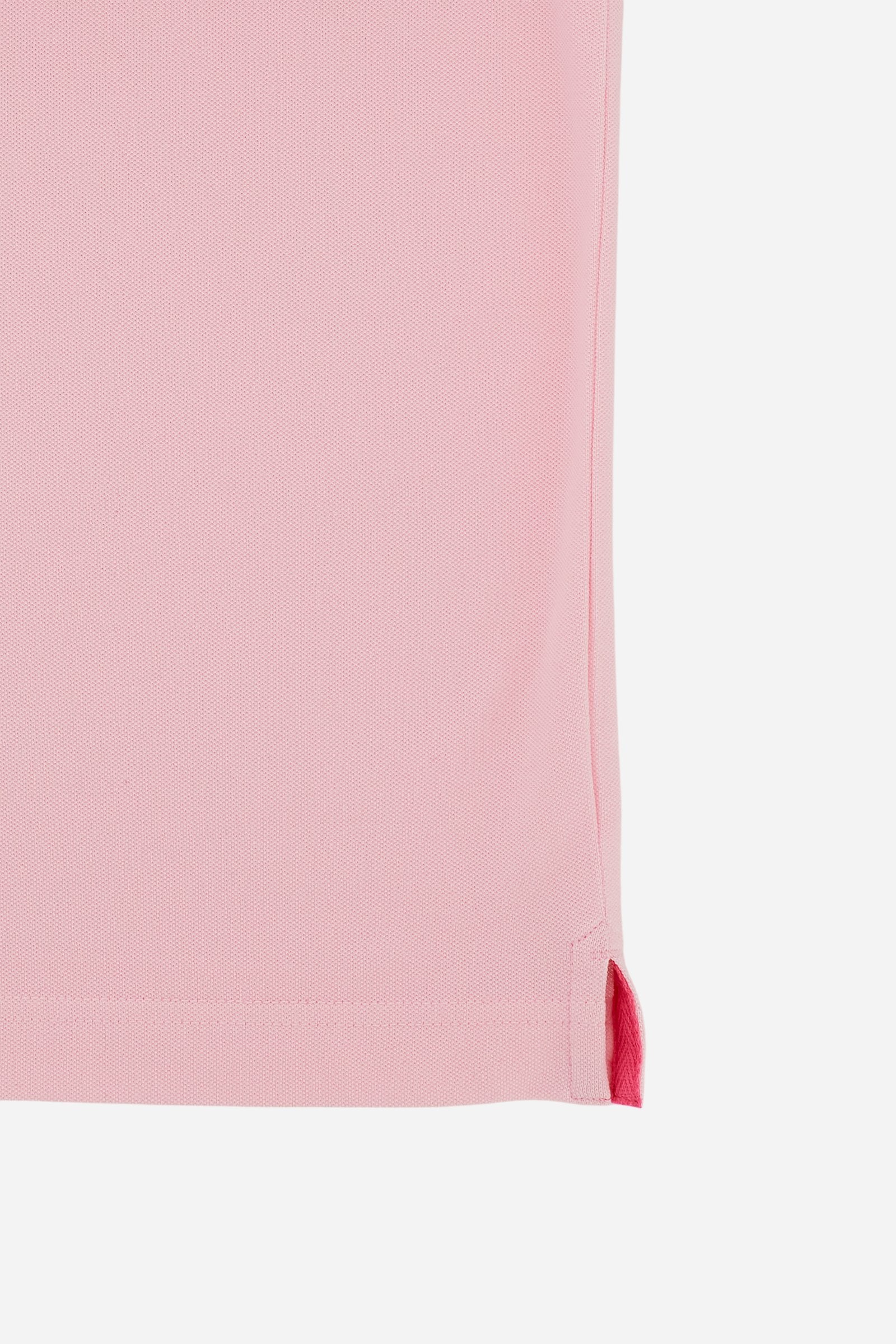 Men’s stretch piqué polo with tricolor logo - Eduardo