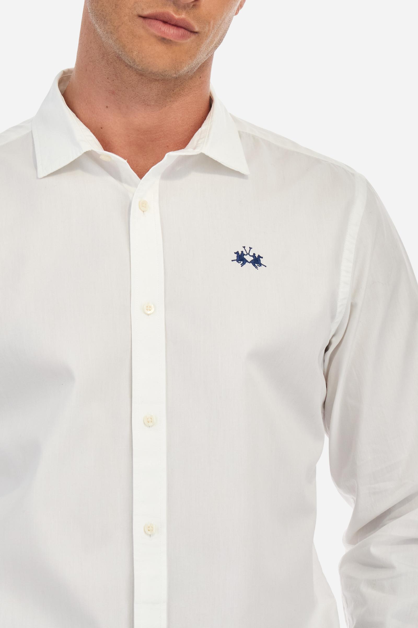 Slim poplin shirt with logo - Adolf