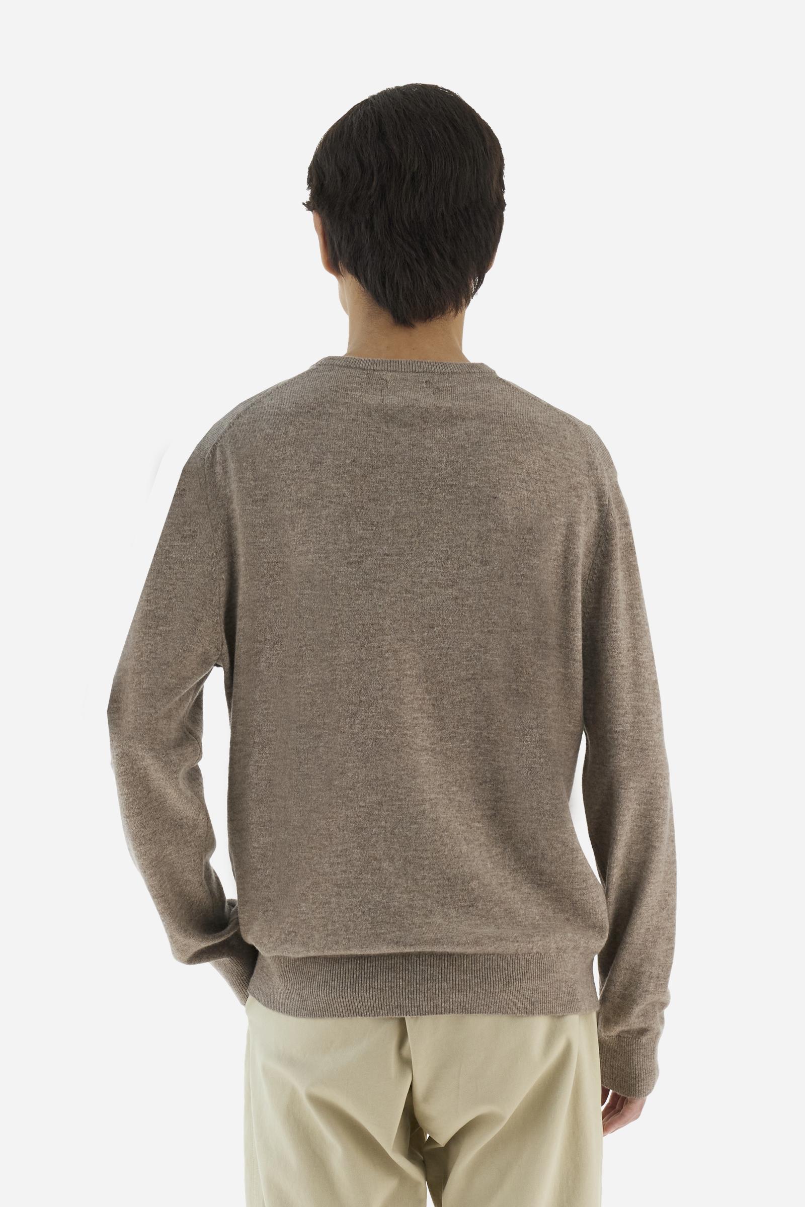 Men’s crew neck wool cashmere sweater - Branndais