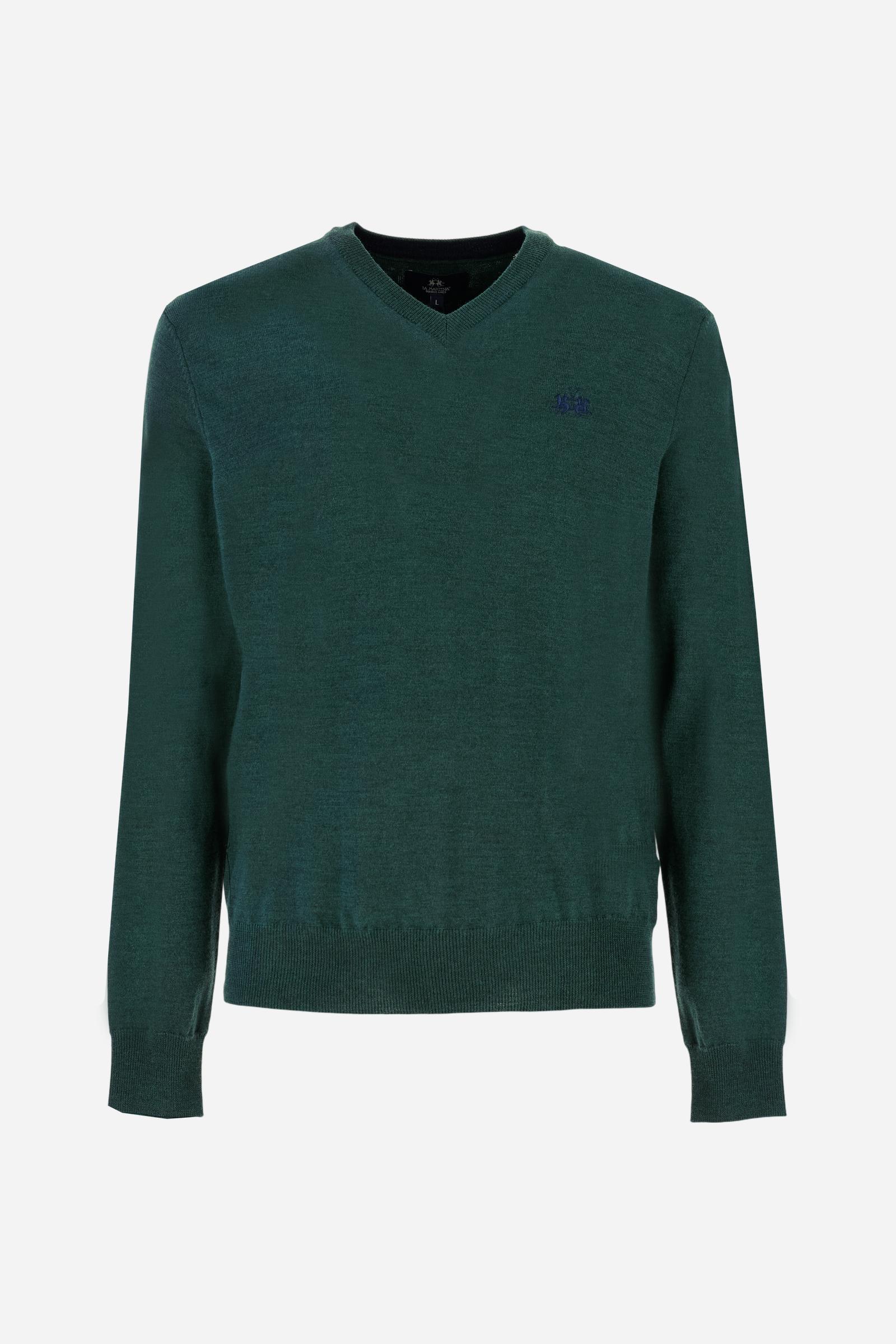 Men’s merino wool V-neck sweater - Barrie