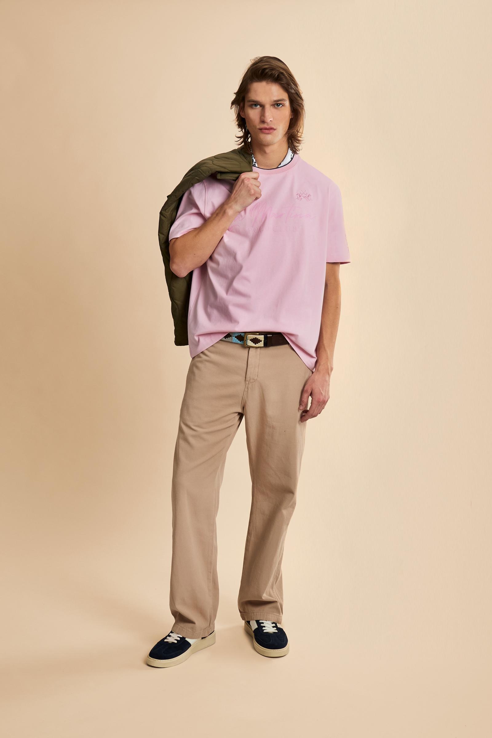 Men’s short-sleeve heavy cotton jersey T-shirt with a wide, boxy contemporary fit. Elegant graphics dedicated to the essence of the Polo Club. - FairTale