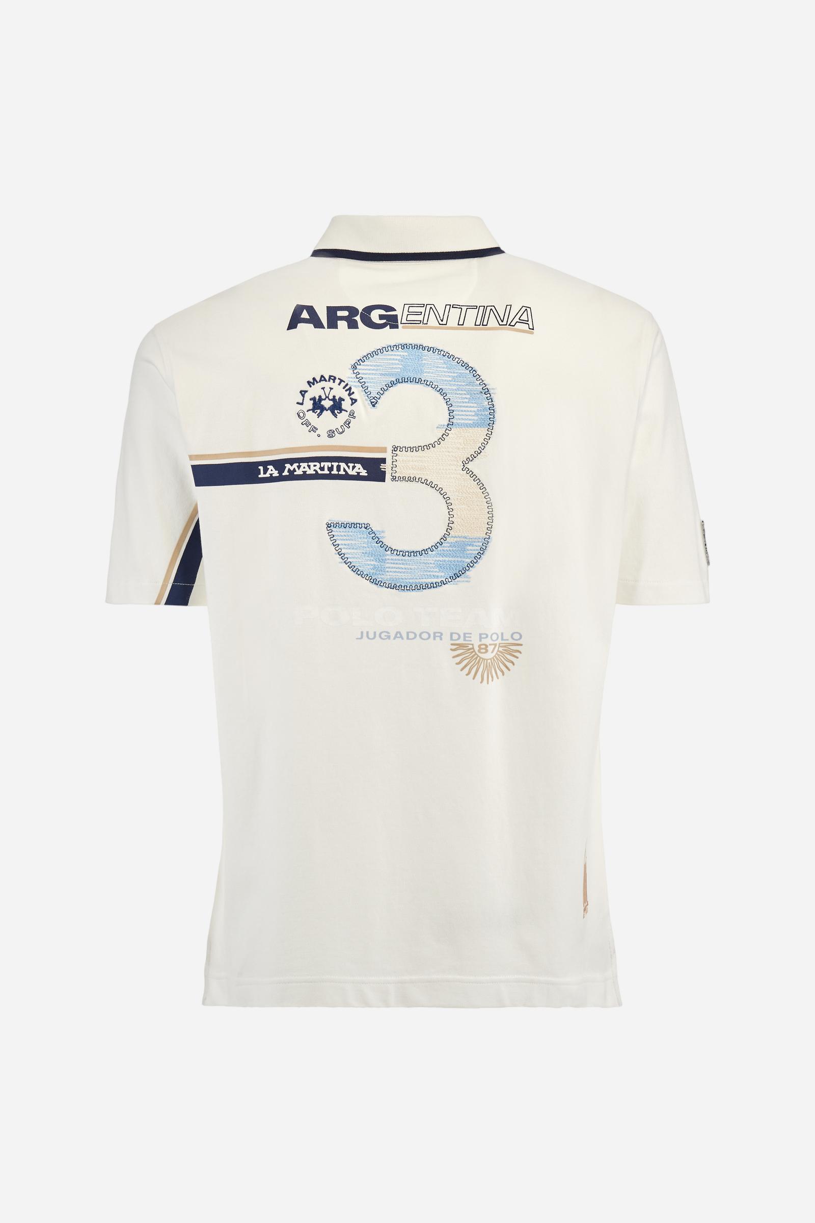 Polo en piqué de coton extensible coupe classique - Adem