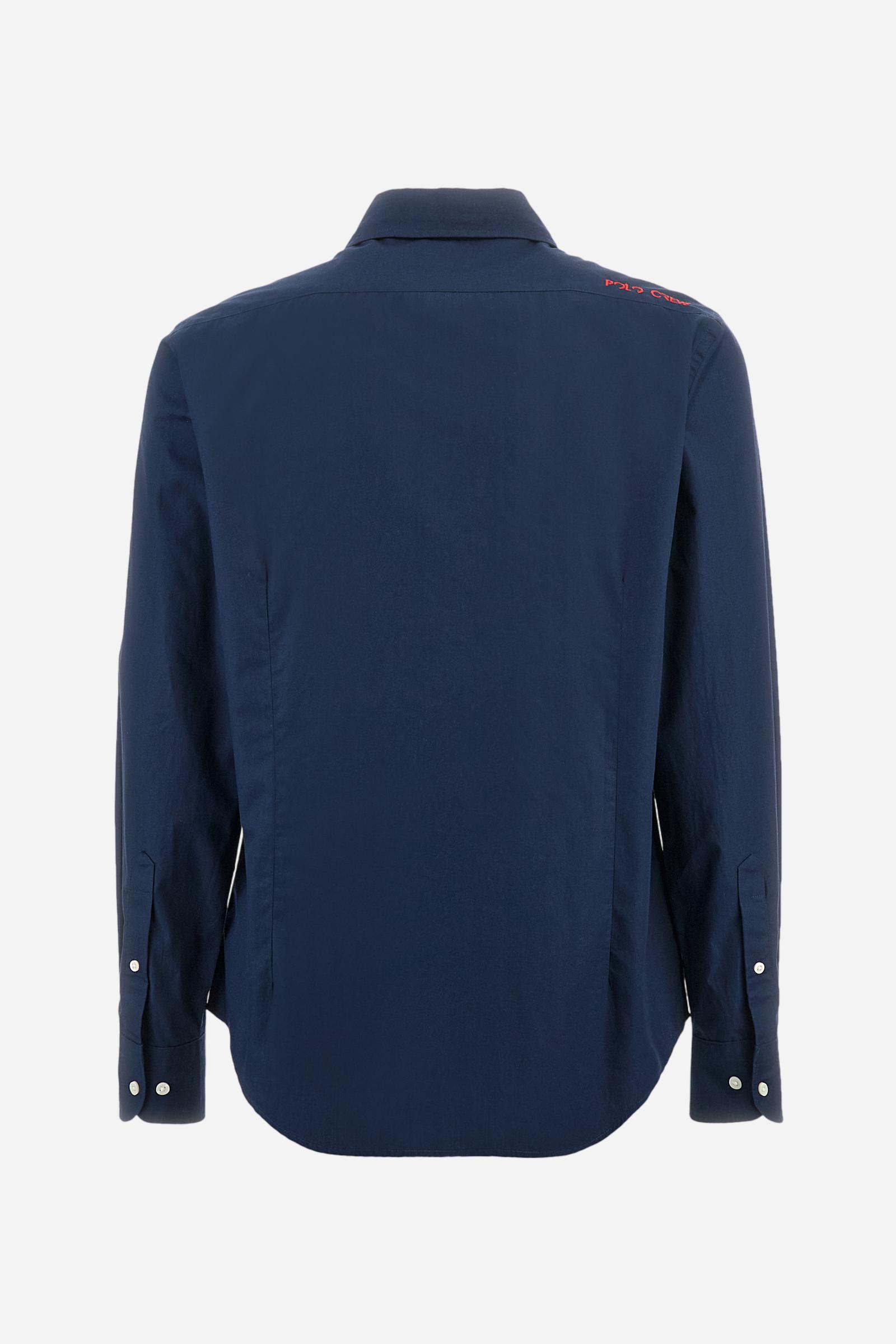 Slim poplin shirt with logo - Adolf