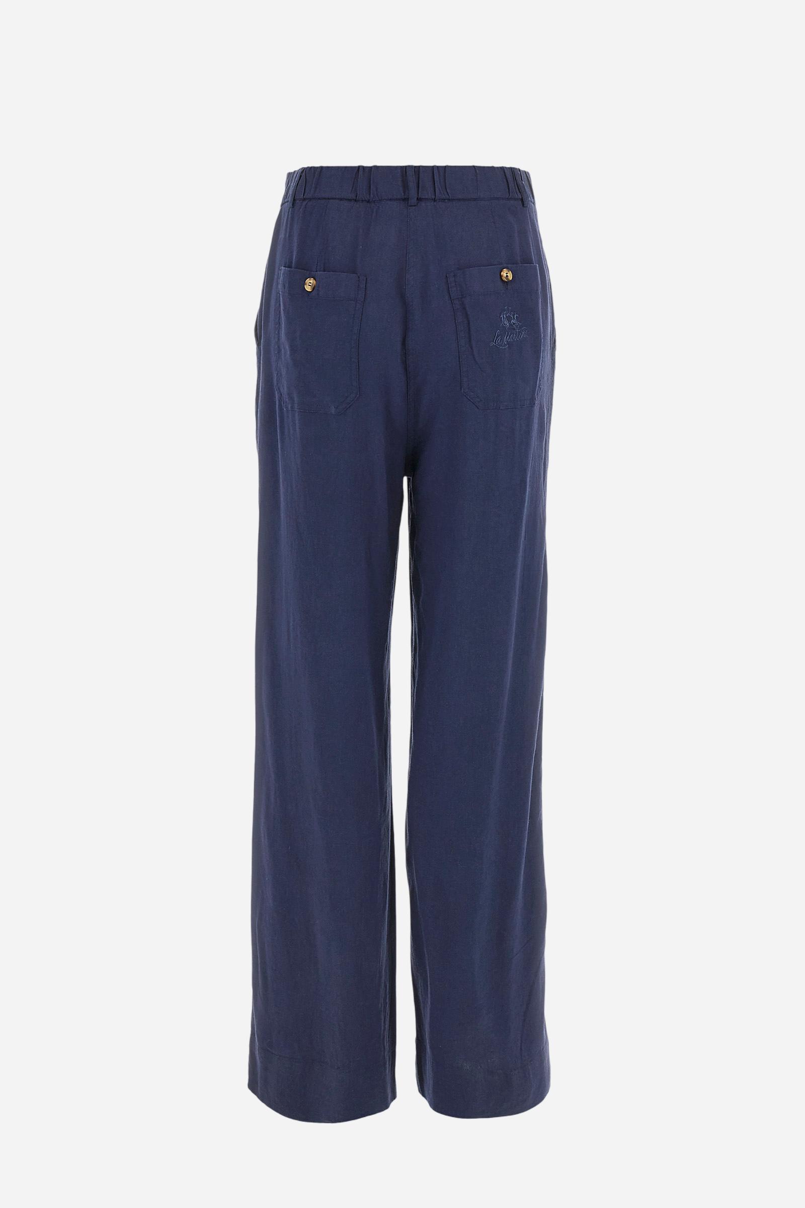 Pantalon en toile de lin et viscose coupe classique - Arlena