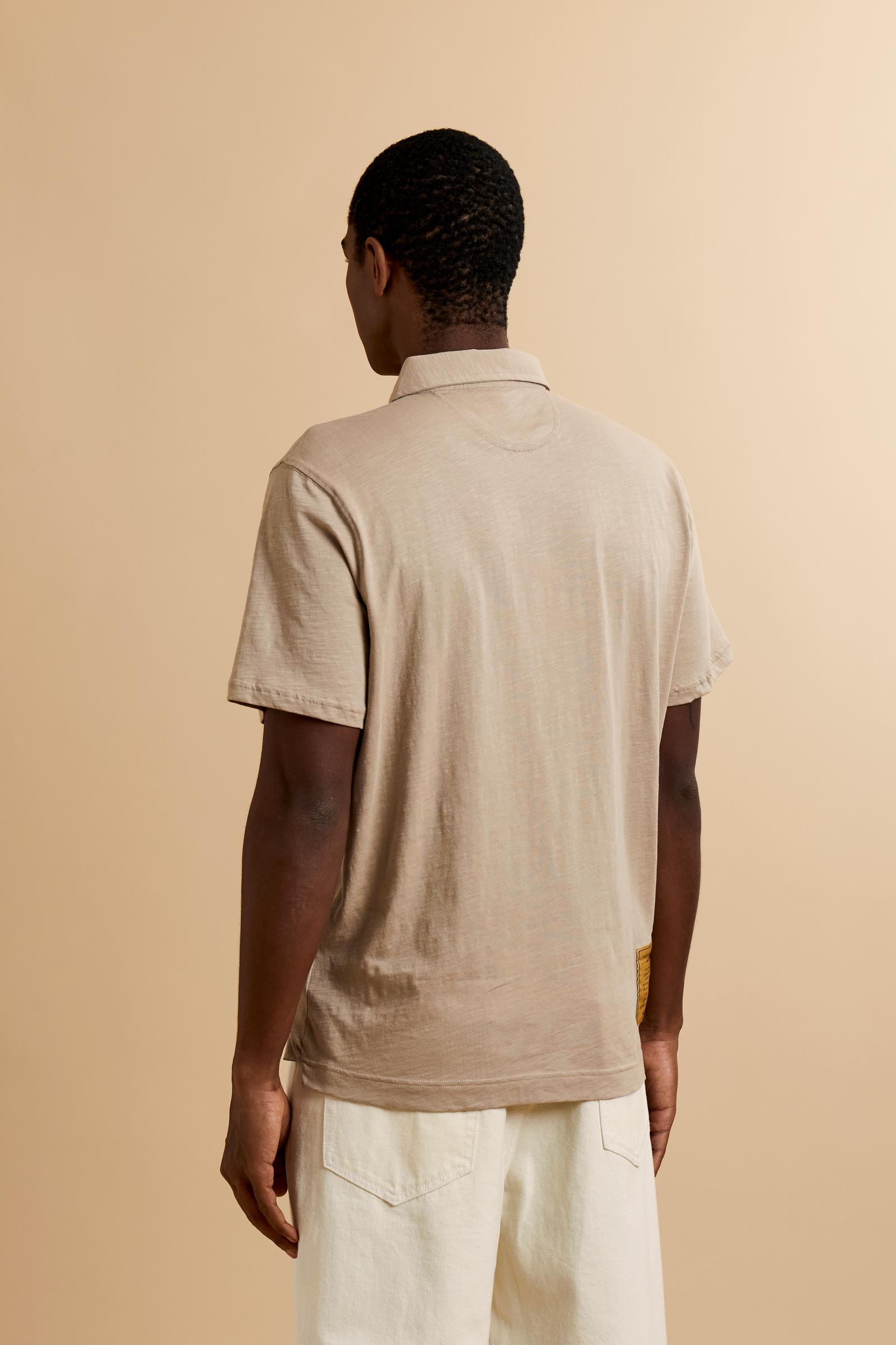 Men’s slub cotton jersey polo - Yoojoon