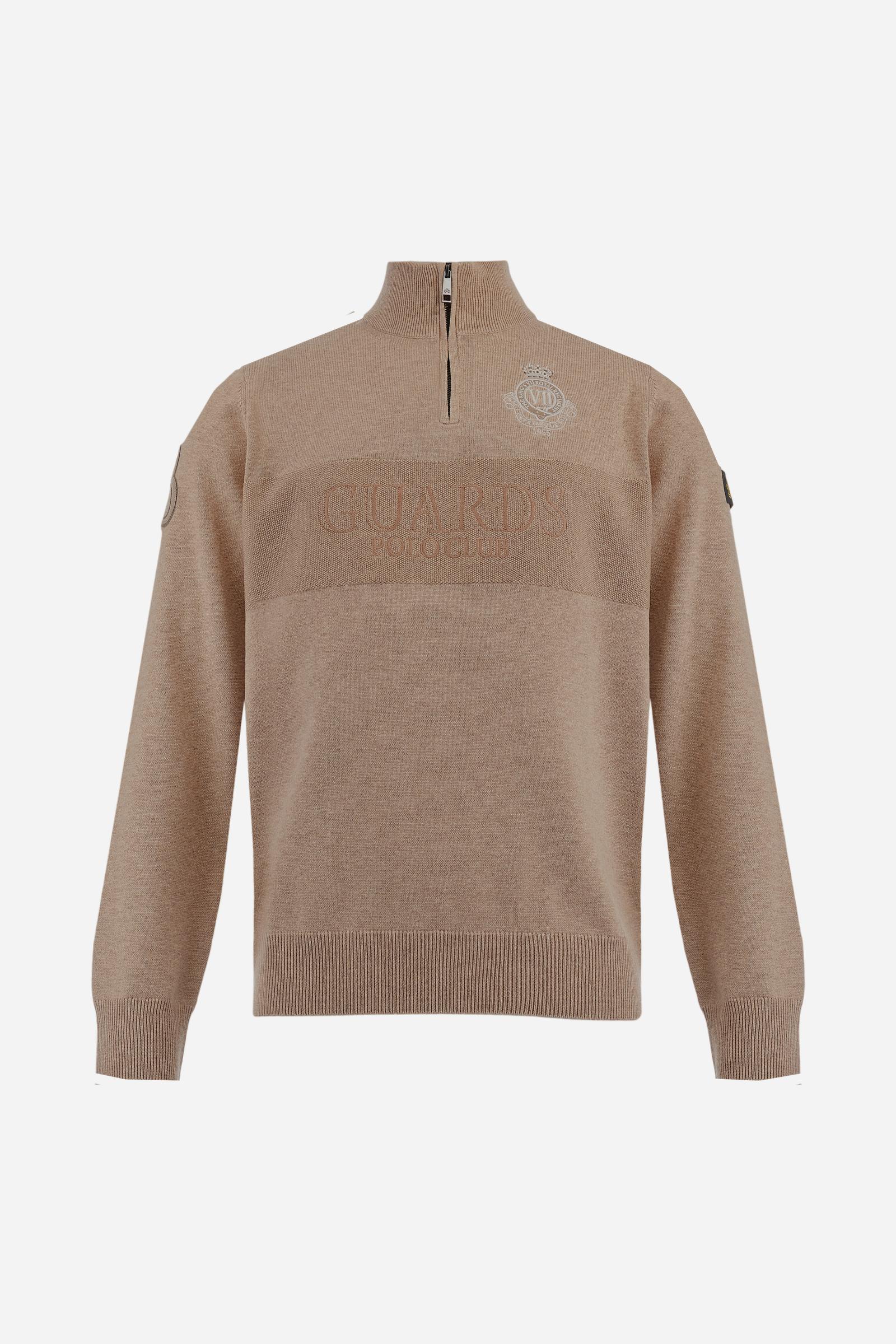 Men’s wool half‑zip mock‑neck sweater - Boulus